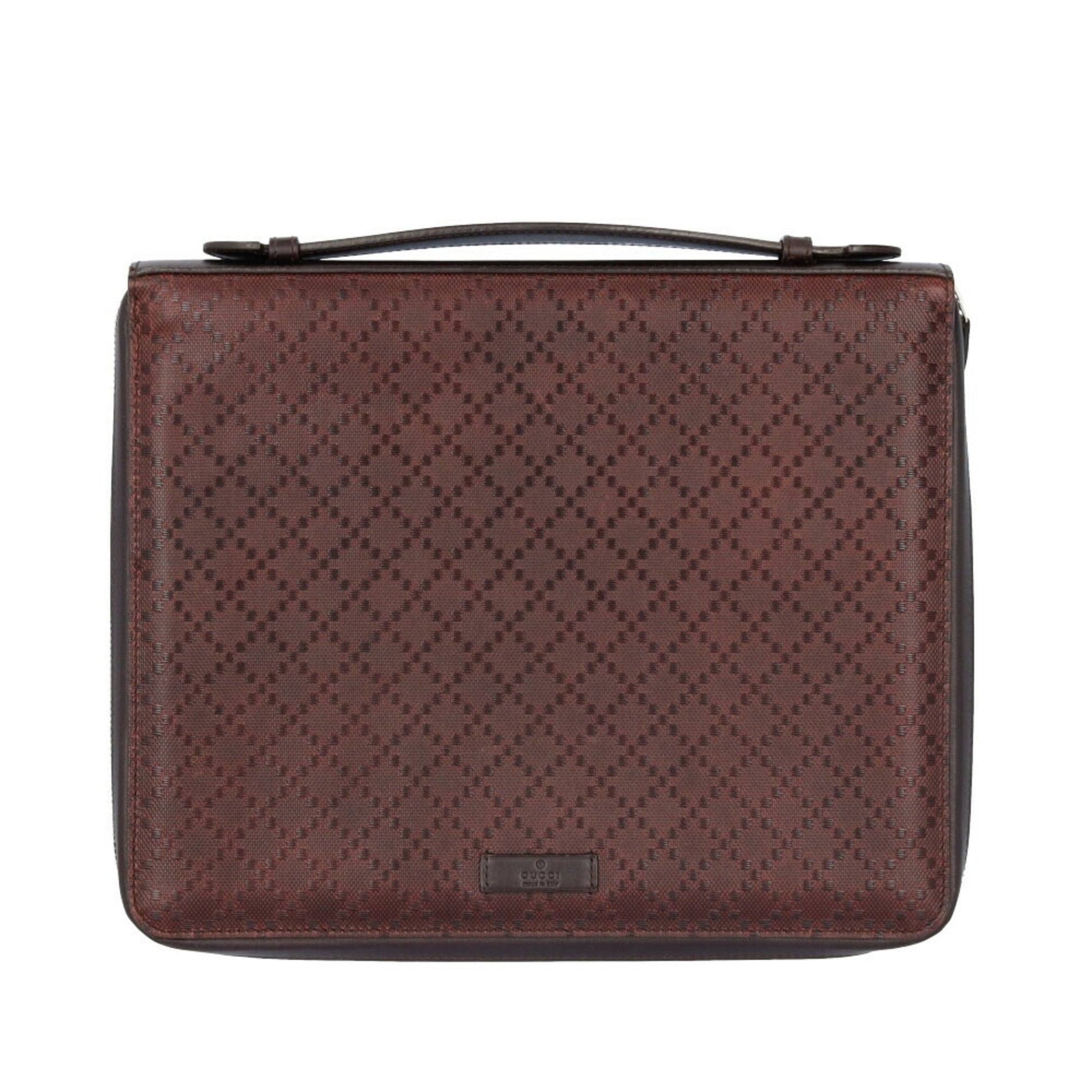 Gucci Diamante Brown Leather Handbag