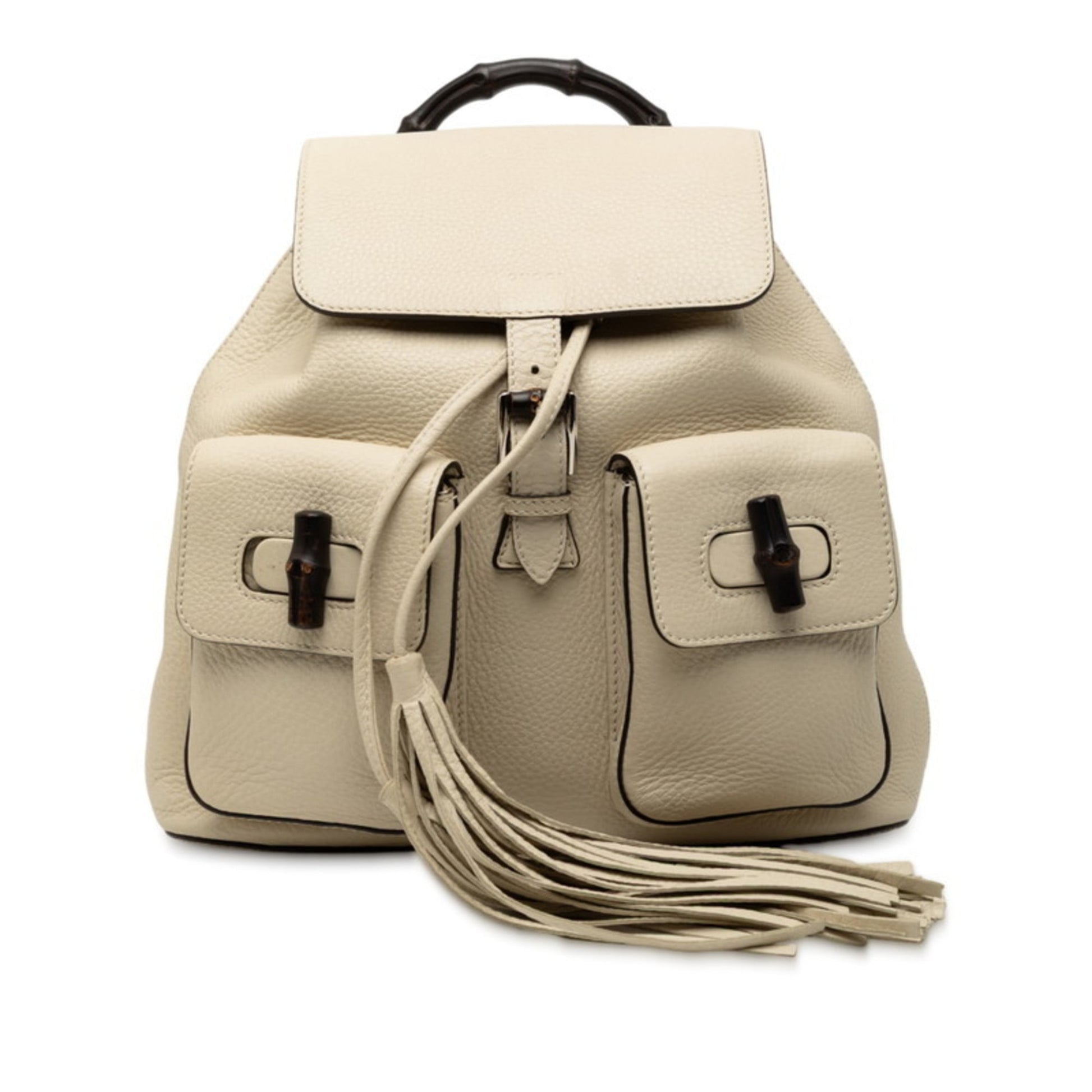 Gucci Ivory White Leather Backpack