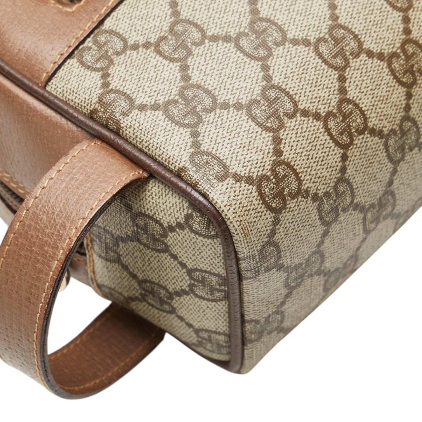 Gucci Beige Brown Pvc Leather Clutch Bag Pouch