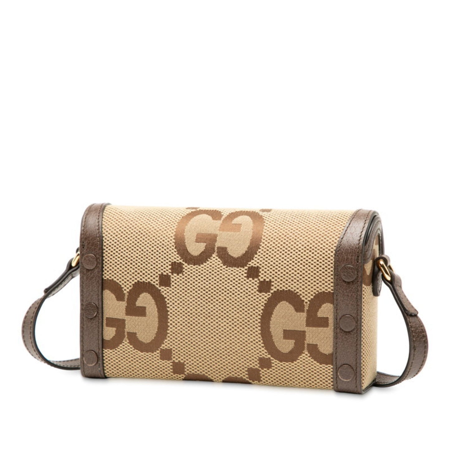 Gucci Brown Canvas Leather Shoulder Bag