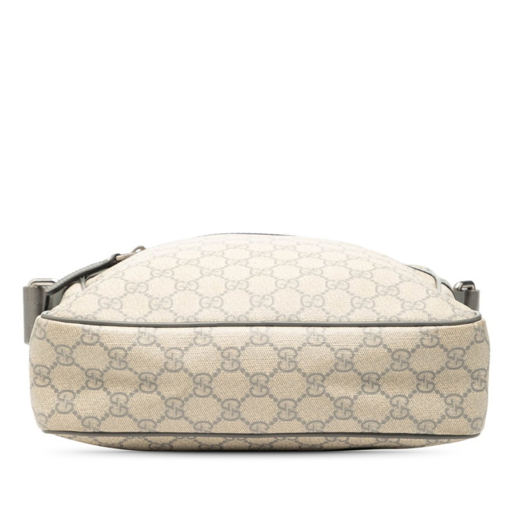Gucci Beige Gray Pvc Leather Shoulder Bag