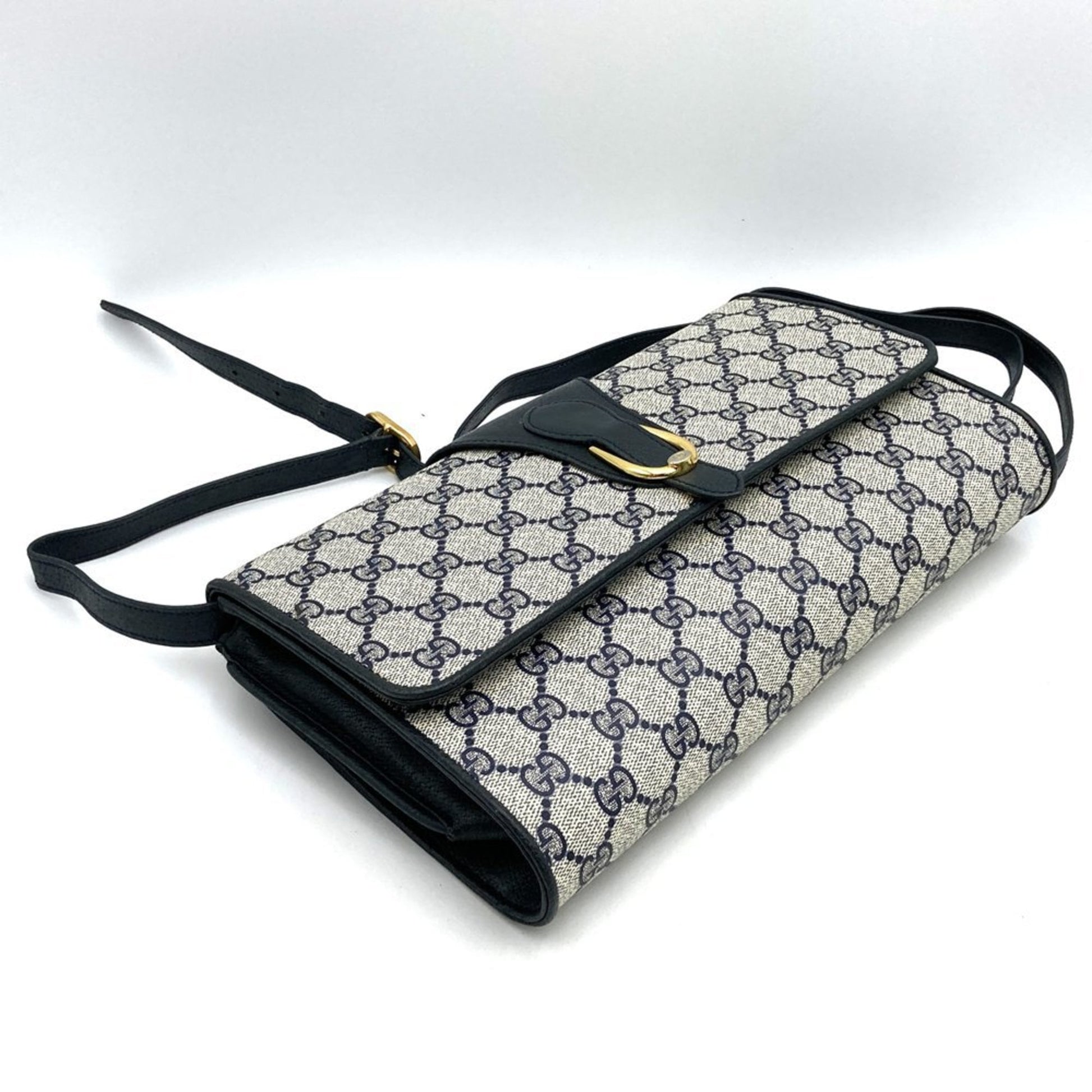 Gucci Navy Gg Supreme Shoulder Bag