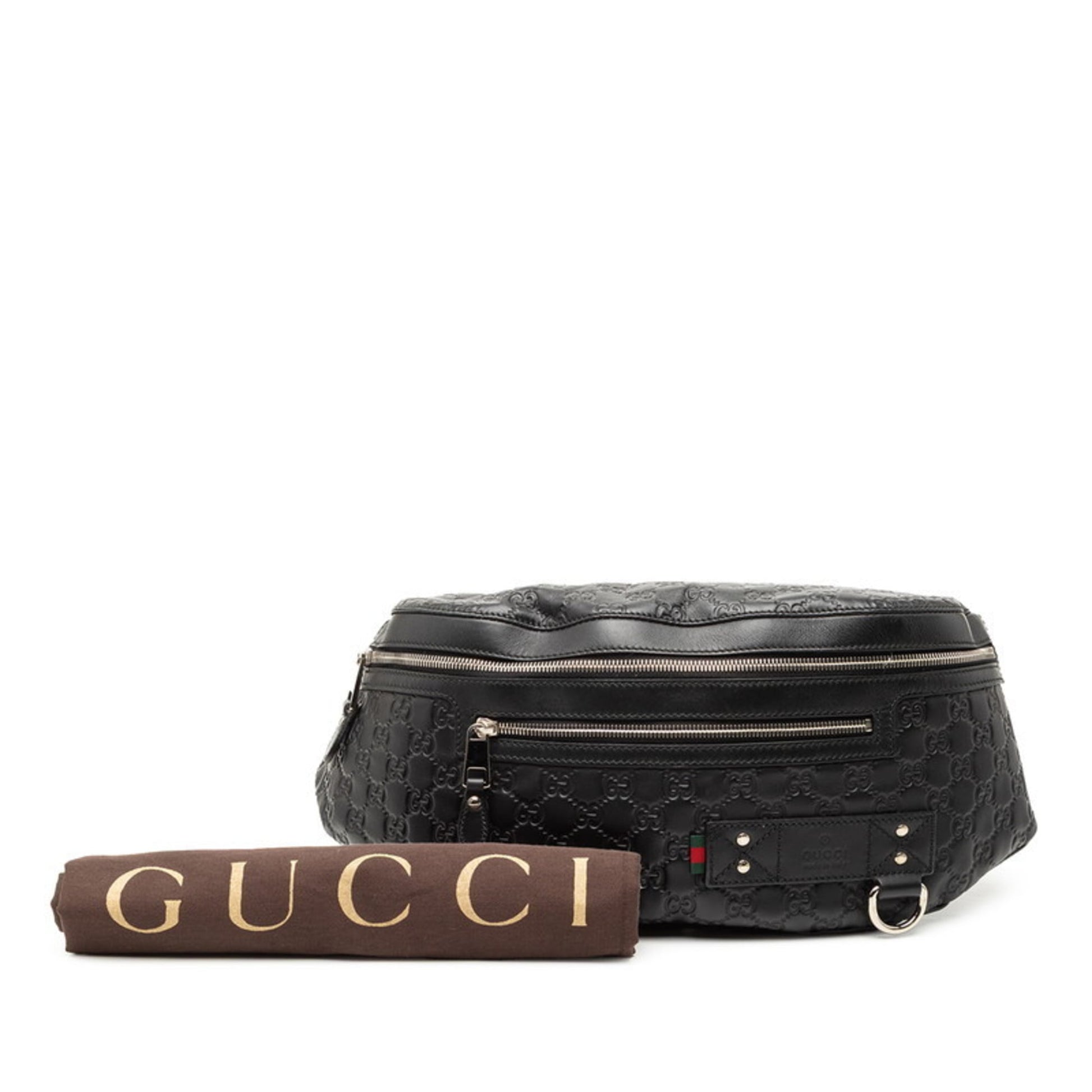 Gucci Guccissima Black Multi-Color Leather Sling Bag