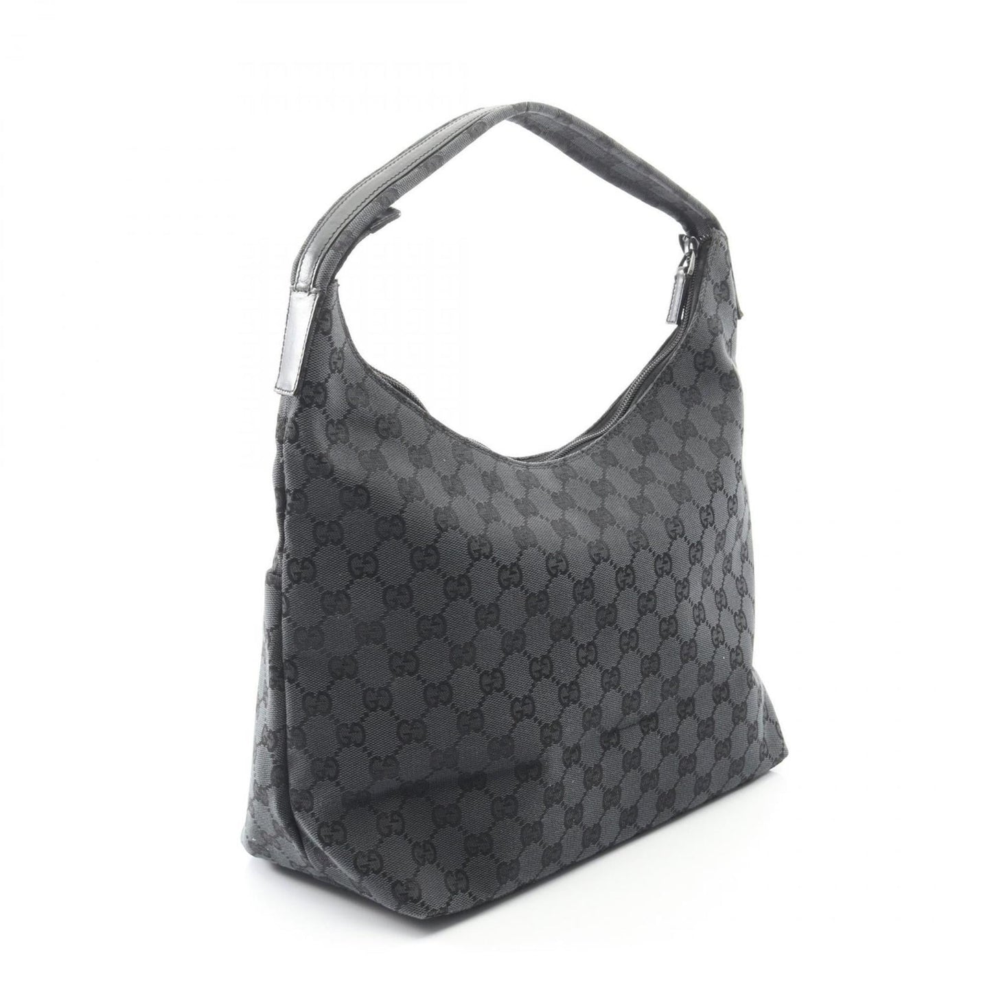 Gucci Gray Canvas Leather Shoulder Bag