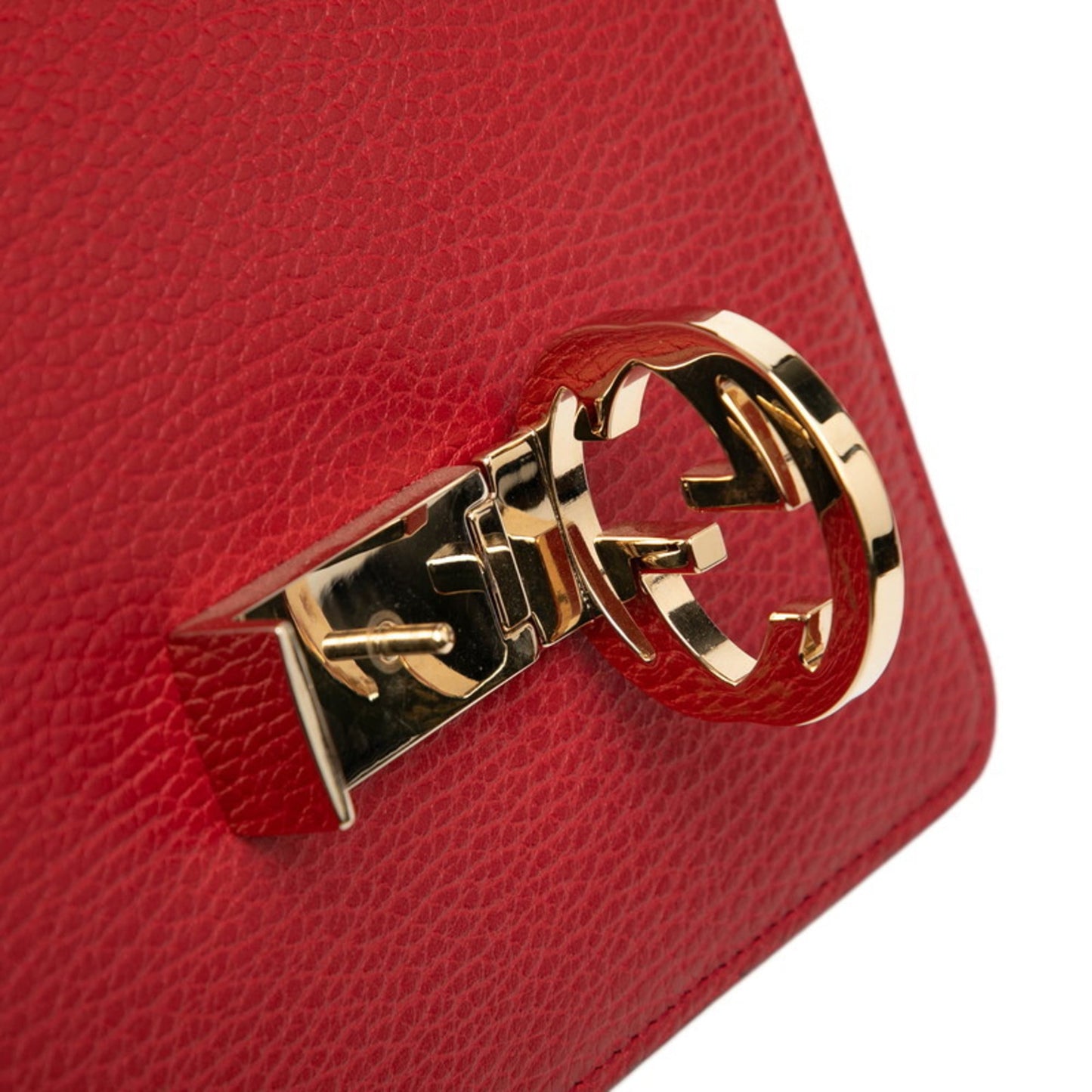Gucci Red Color Leather Shoulder Bag