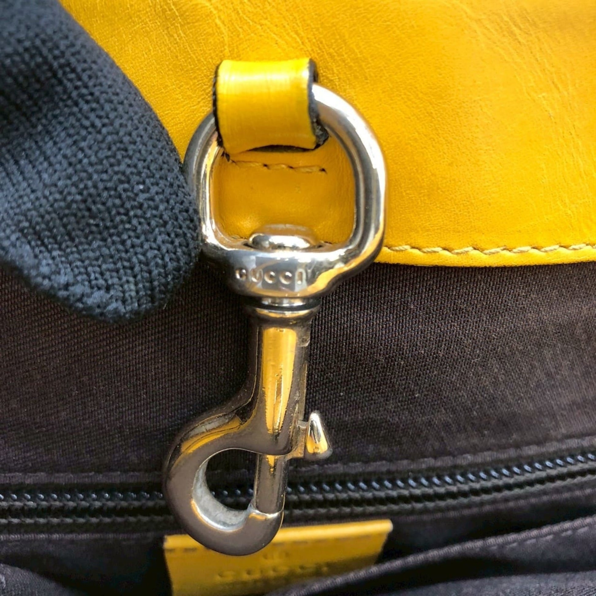 Gucci Diamante Yellow Leather Shoulder Bag Tote Bag