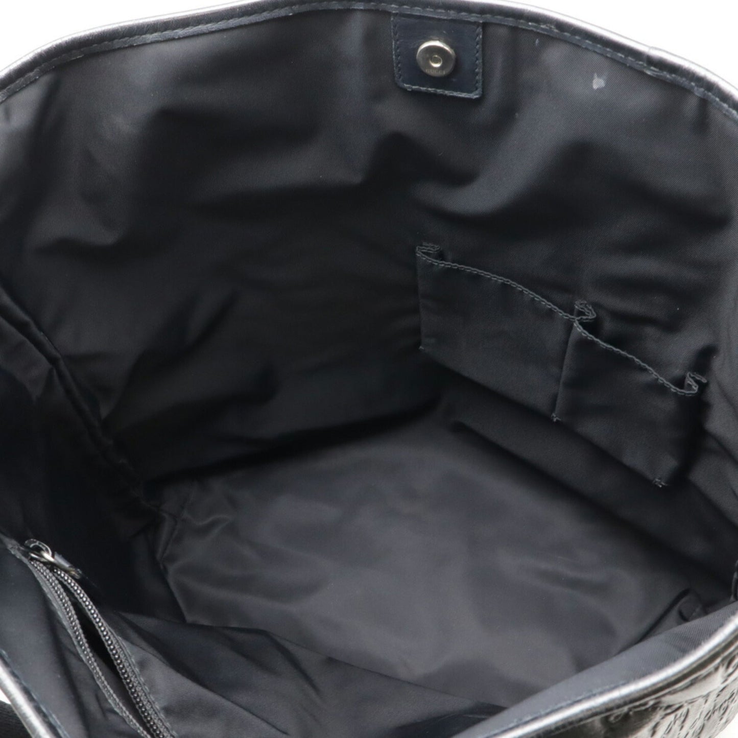 Gucci Black Rubber Leather Shoulder Bag Tote Bag