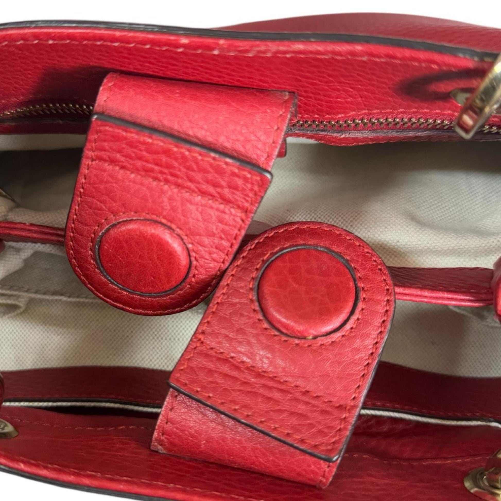 Gucci Red Color Bamboo Shoulder Bag
