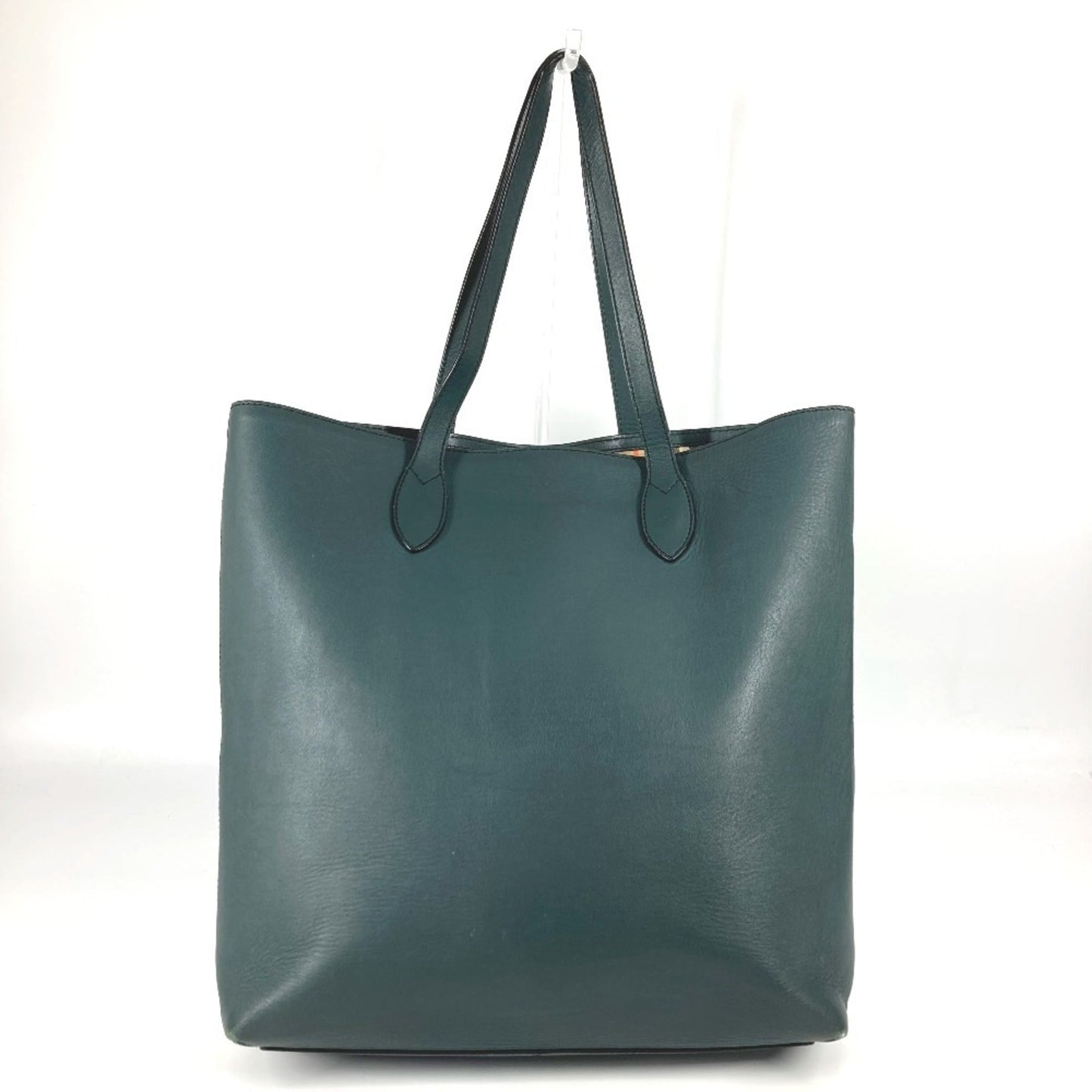 Burberry Khaki Shoulder Bag Tote Bag Leather Blue