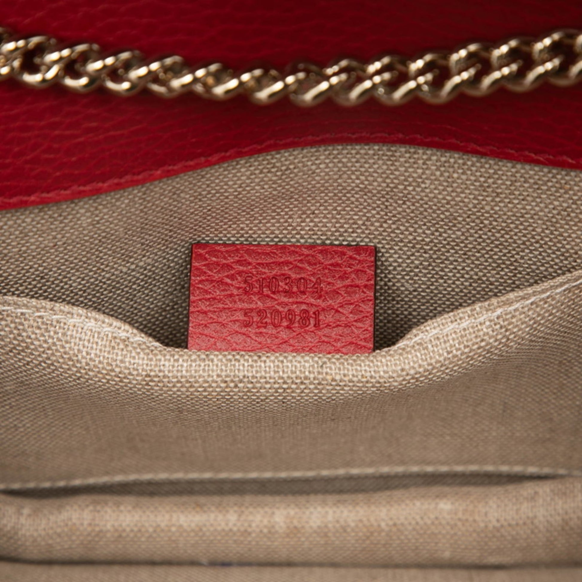 Gucci Red Color Leather Shoulder Bag
