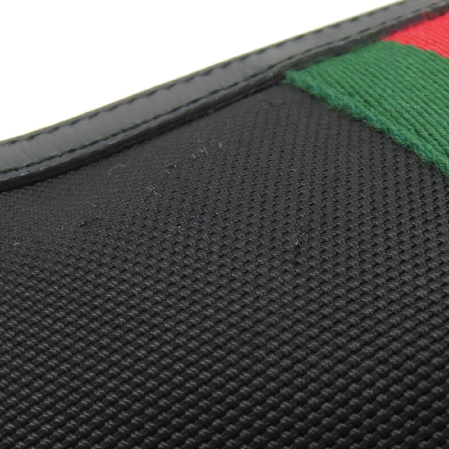 Gucci Sherry Line Black Canvas Shoulder Bag