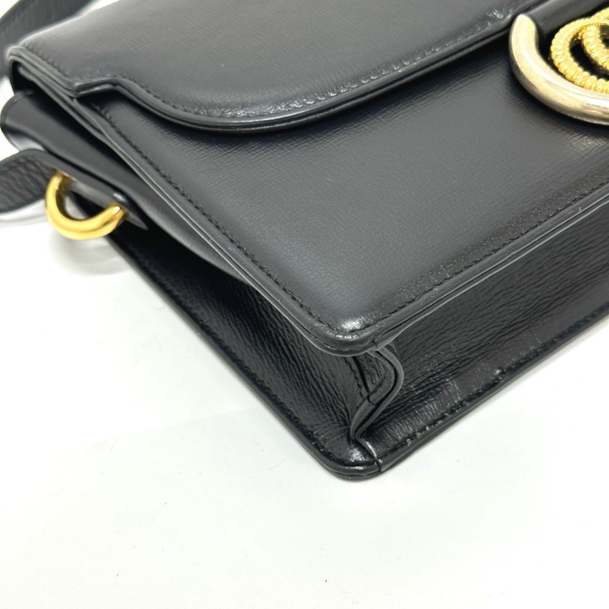 Gucci Black Leather Shoulder Bag
