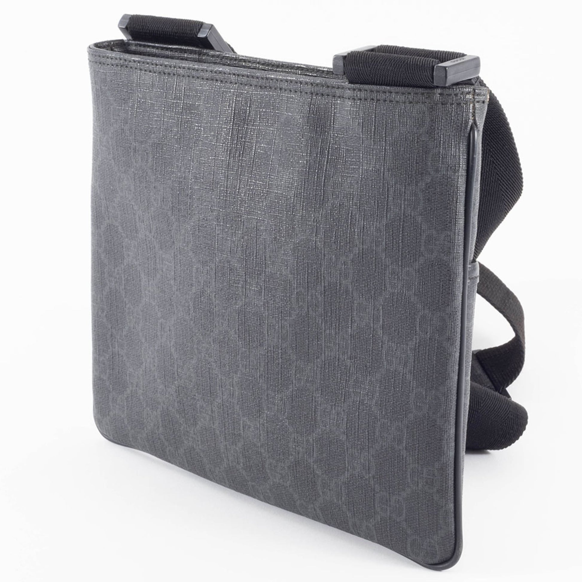 Gucci Gray Gg Supreme Leather Shoulder Bag