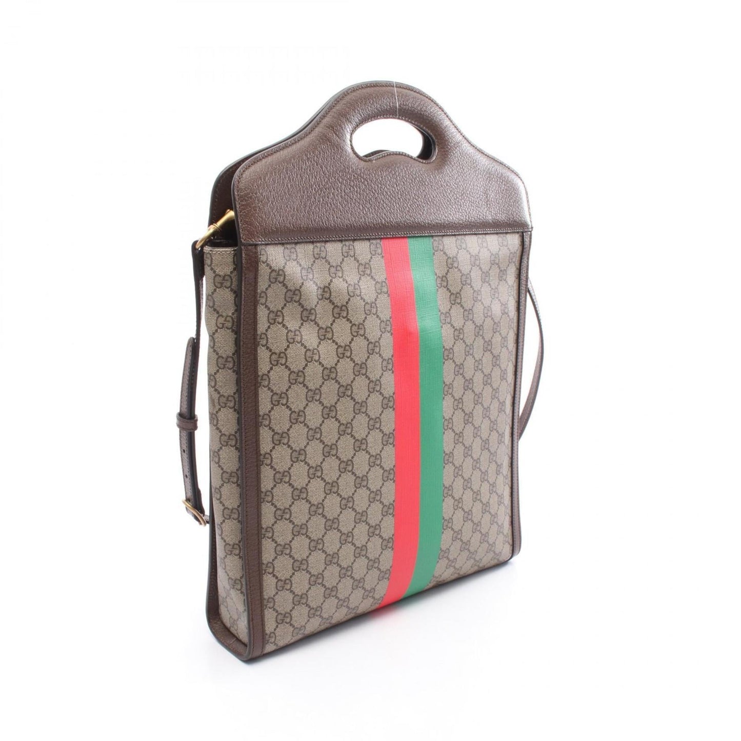 Gucci Beige Brown Multi-Color Gg Supreme Leather Handbag Tote Bag