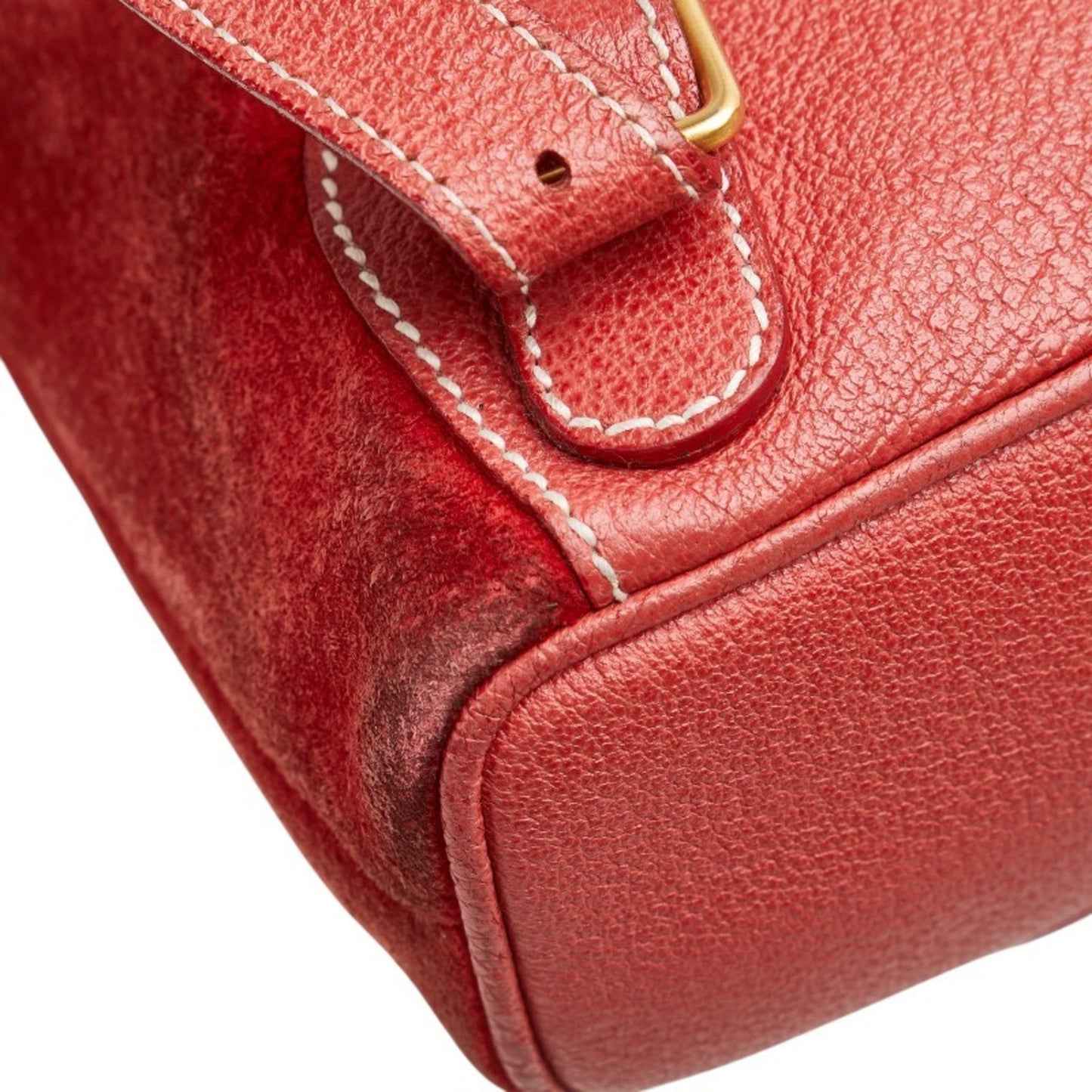 Gucci Bamboo Red Color Suede Leather Backpack