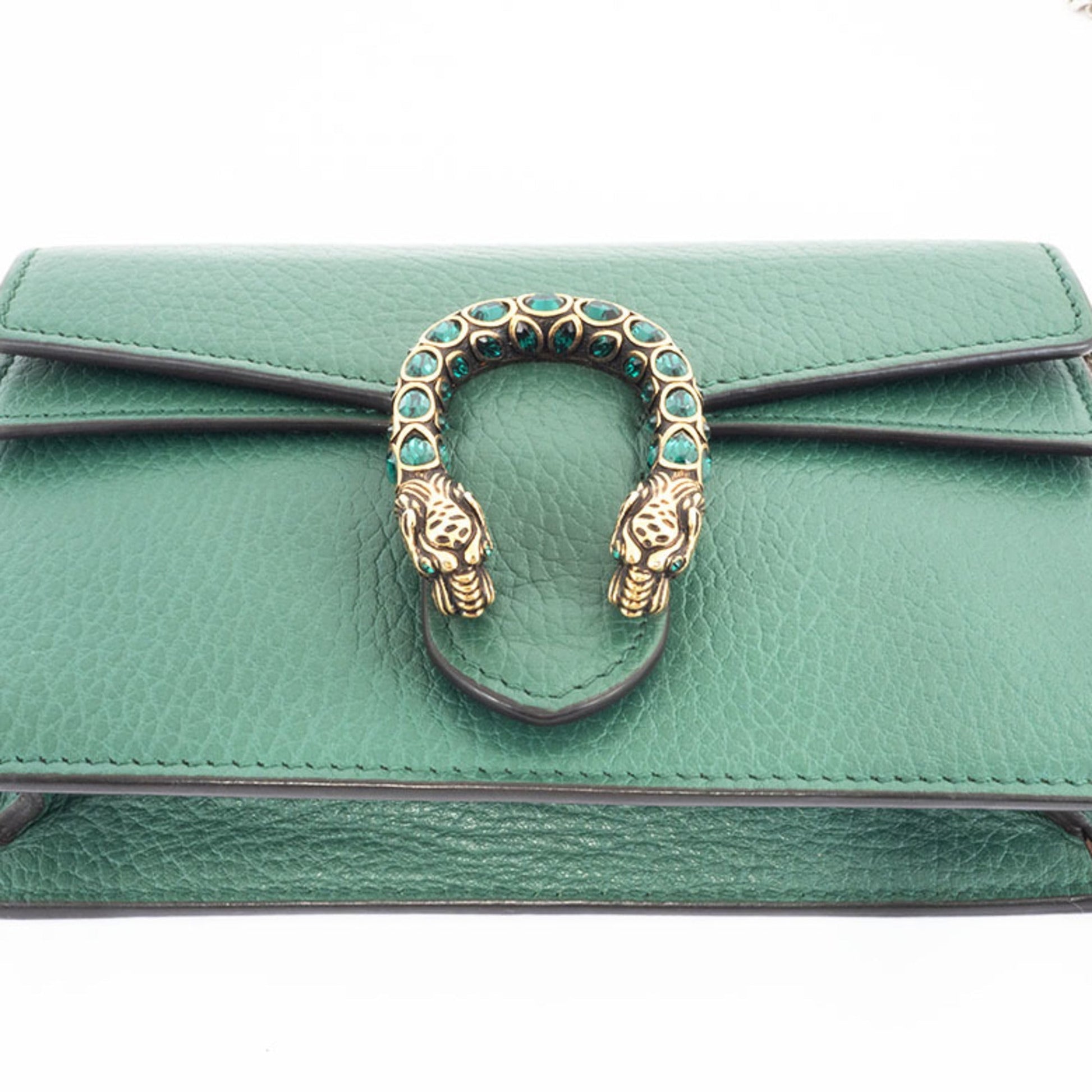 Gucci Green Leather Shoulder Bag