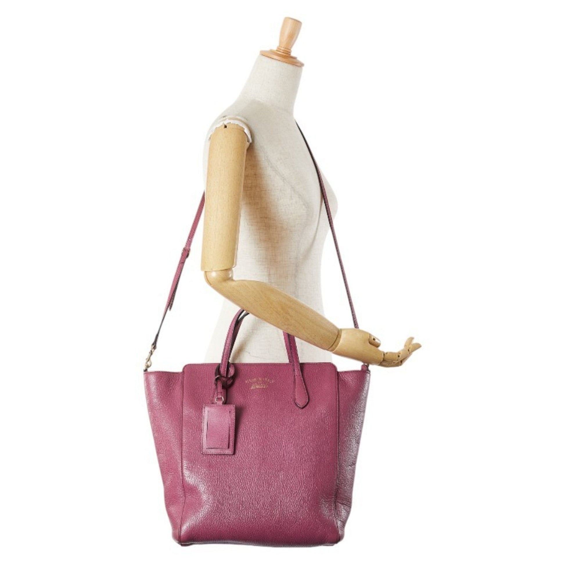 Gucci Purple Leather Handbag Shoulder Bag