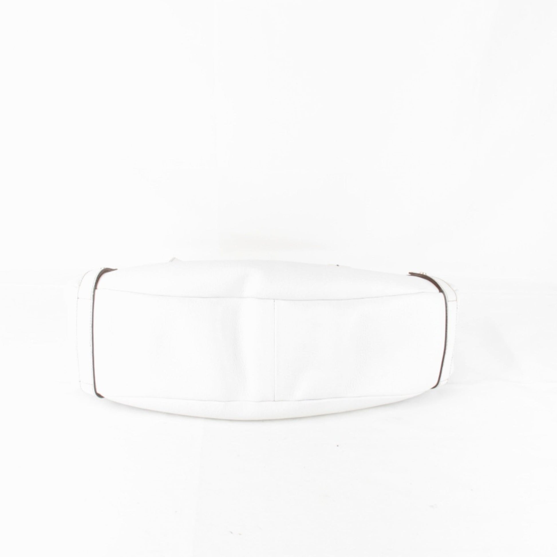 Gucci White Leather Tote Bag