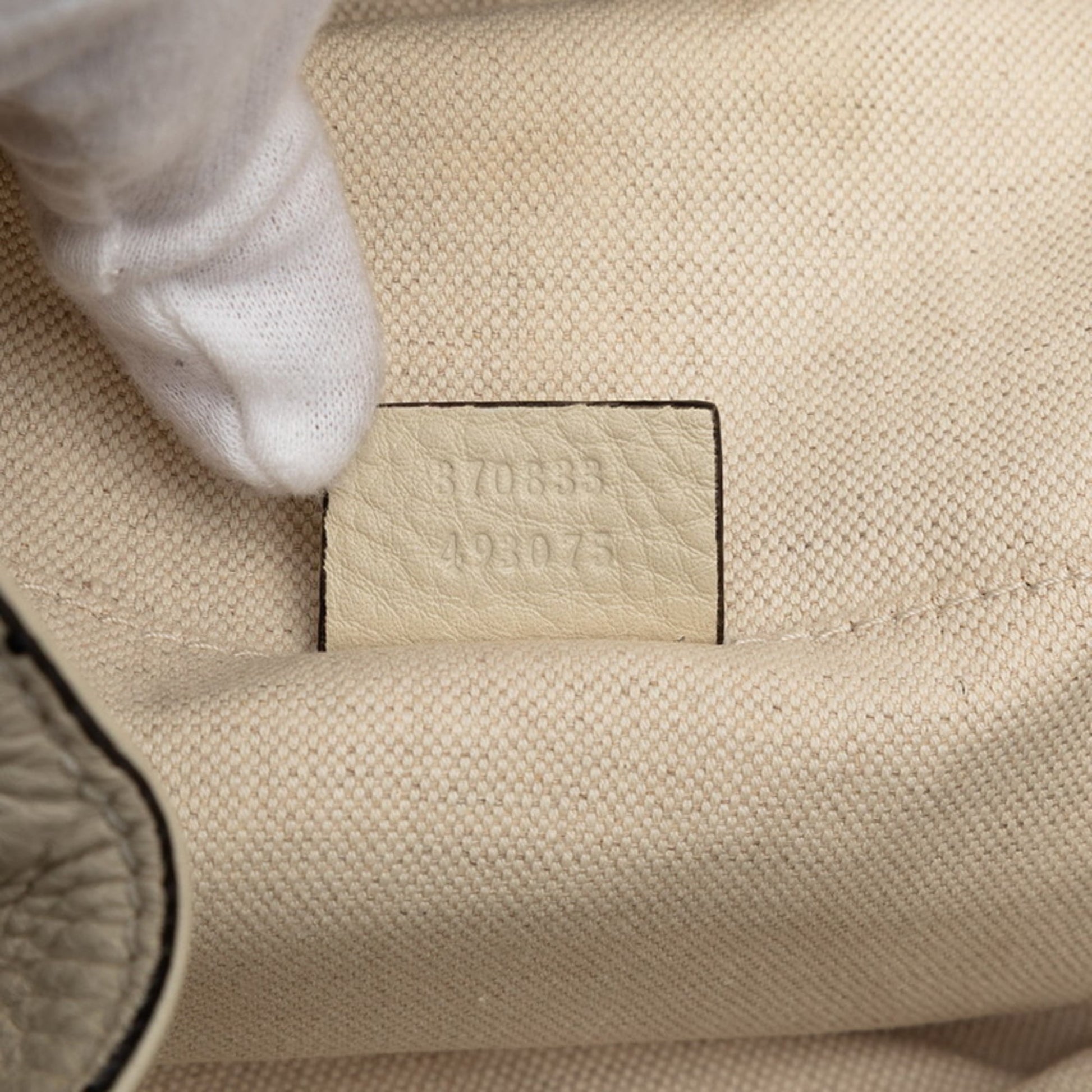 Gucci Ivory White Leather Backpack