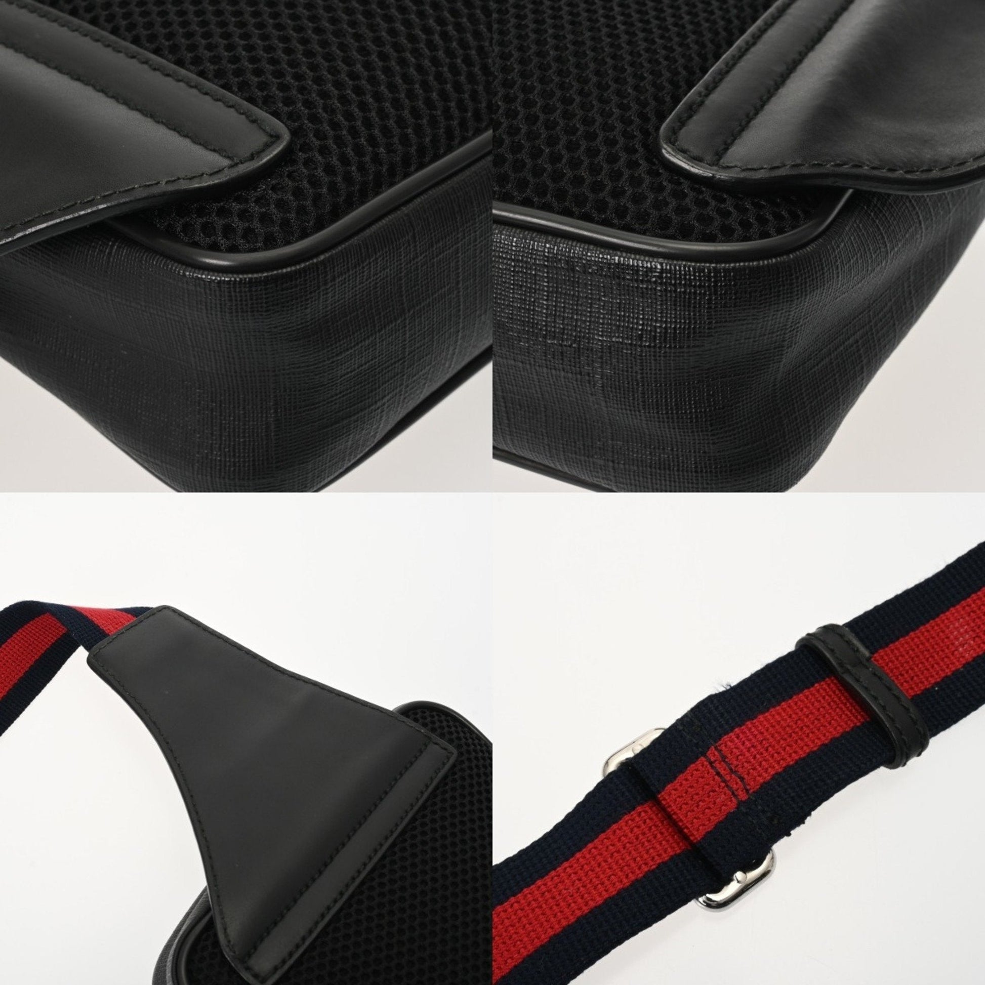 Gucci Black Gray Gg Supreme Canvas Sling Bag