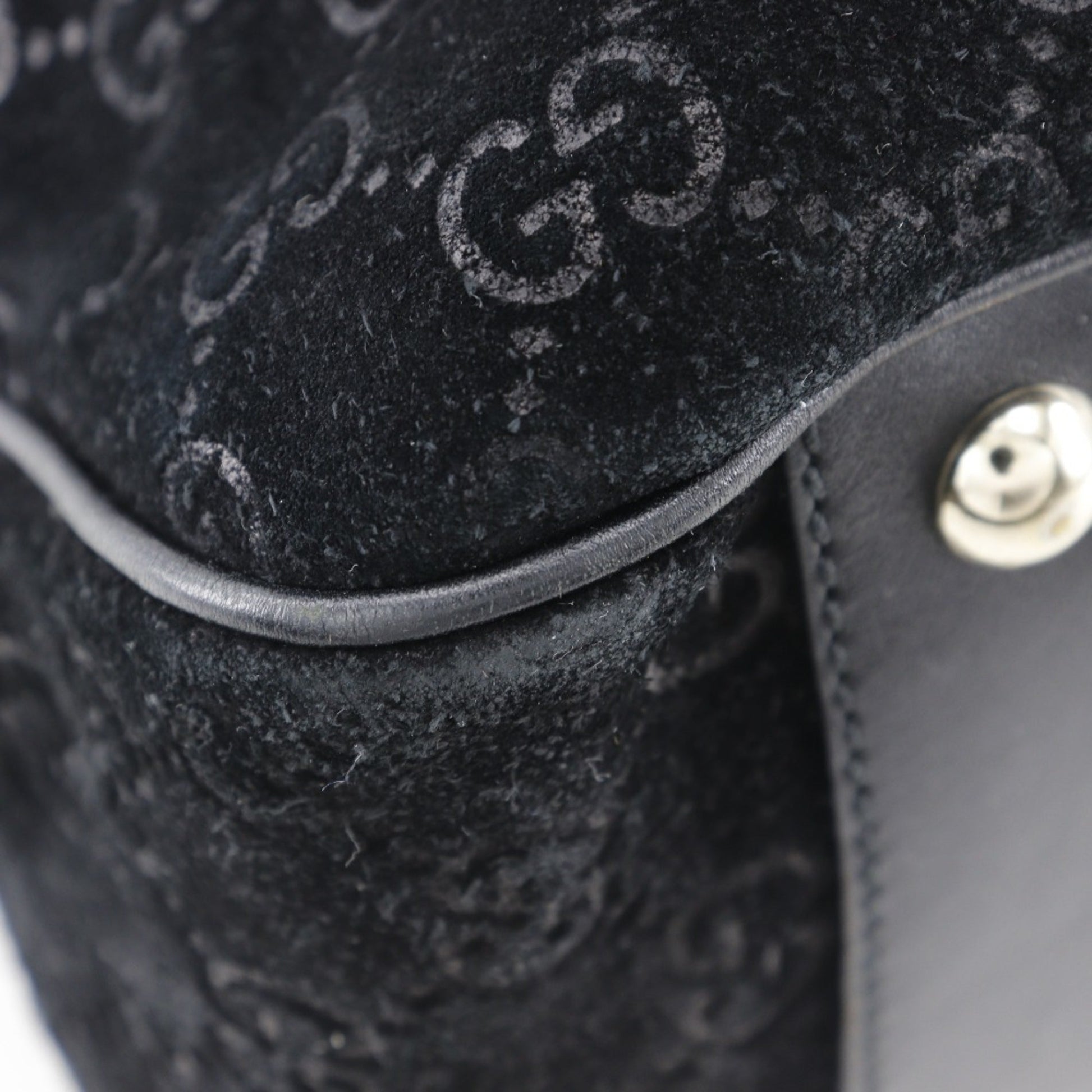 Gucci Black Suede Tote Bag