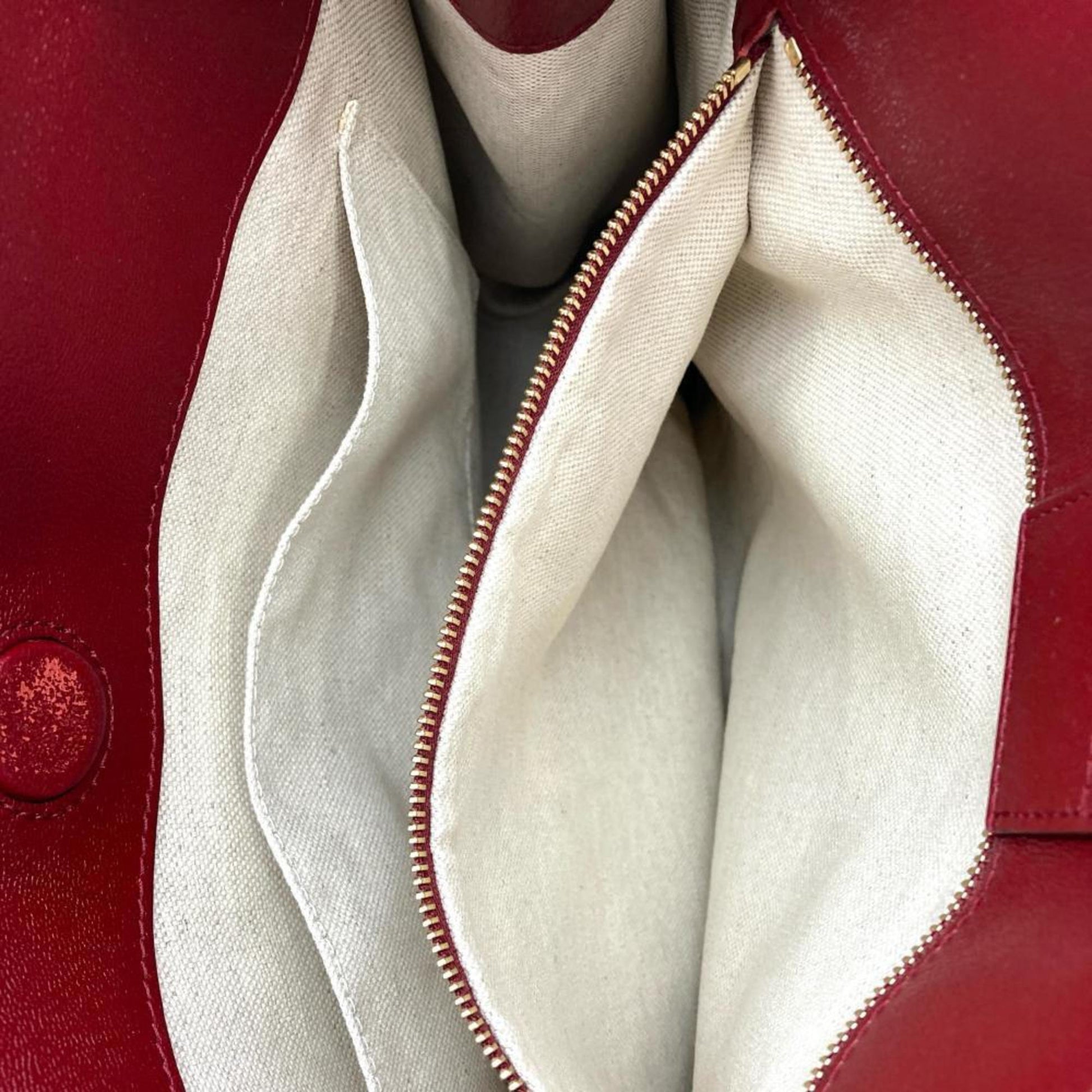 Gucci Beige Gg Canvas Leather Tote Bag