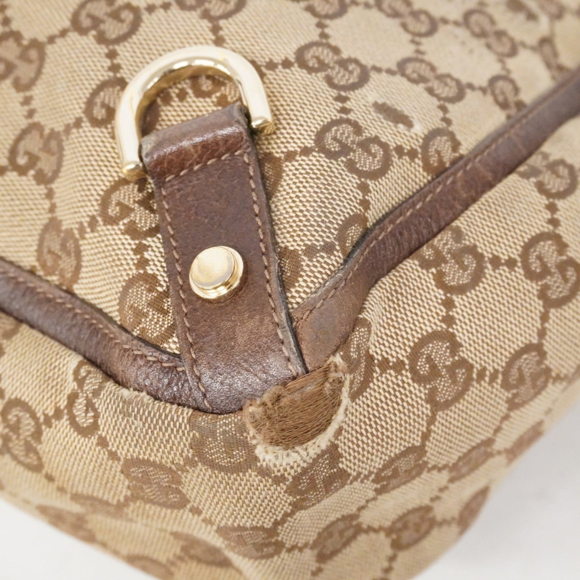 Gucci Brown Canvas Handbag