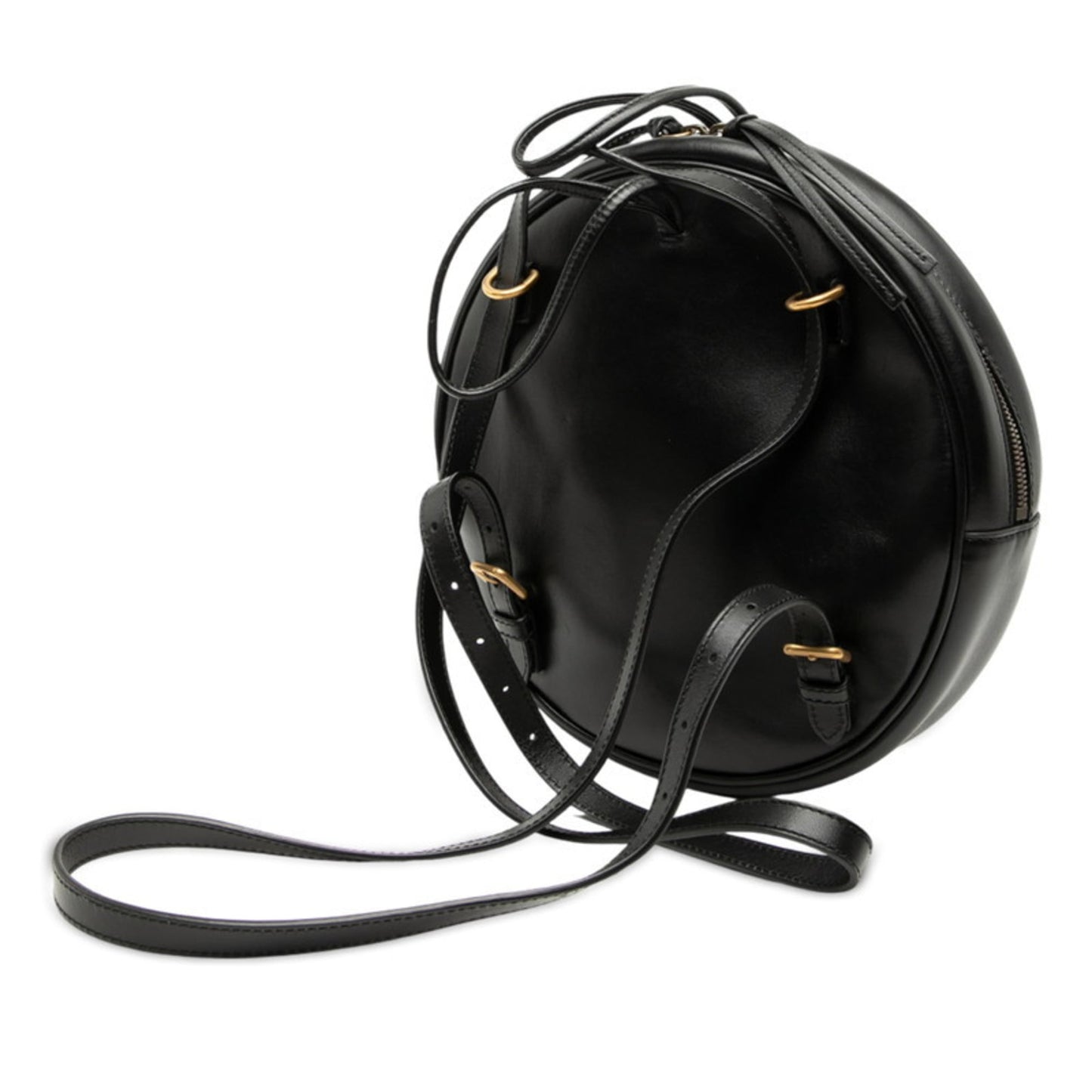 Gucci Black Yellow Leather Backpack