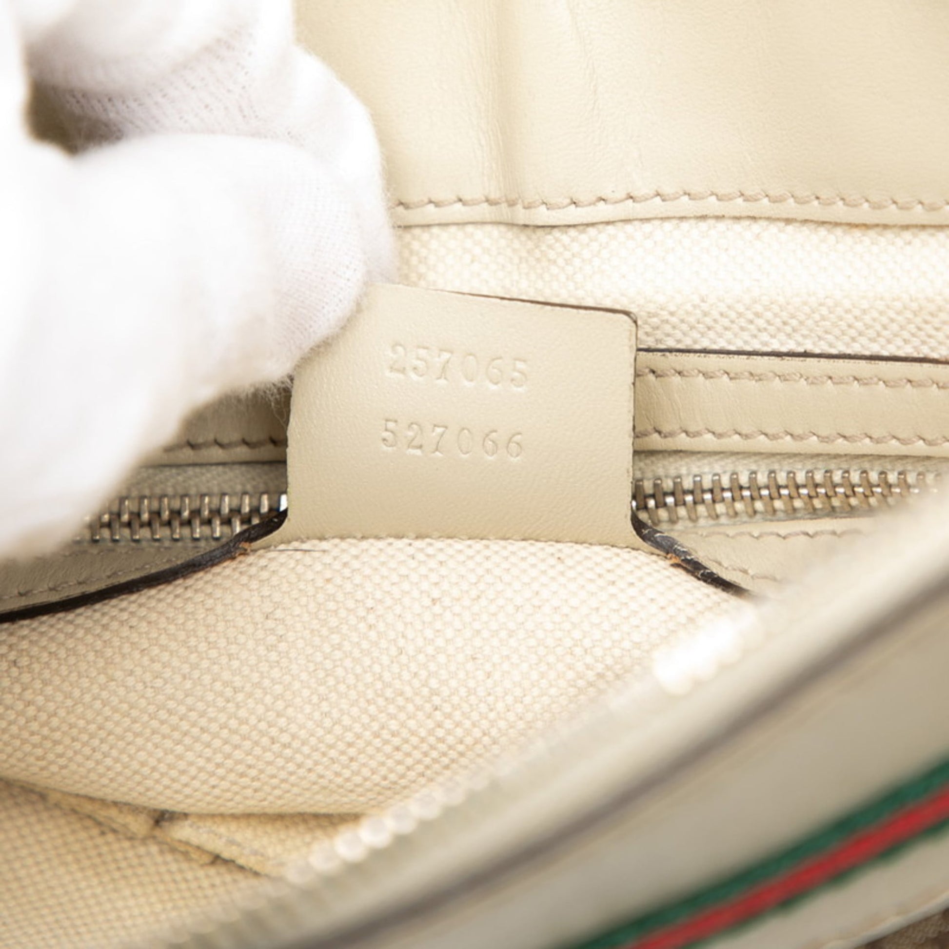 Gucci Gg Canvas Beige Gg Canvas Leather Shoulder Bag
