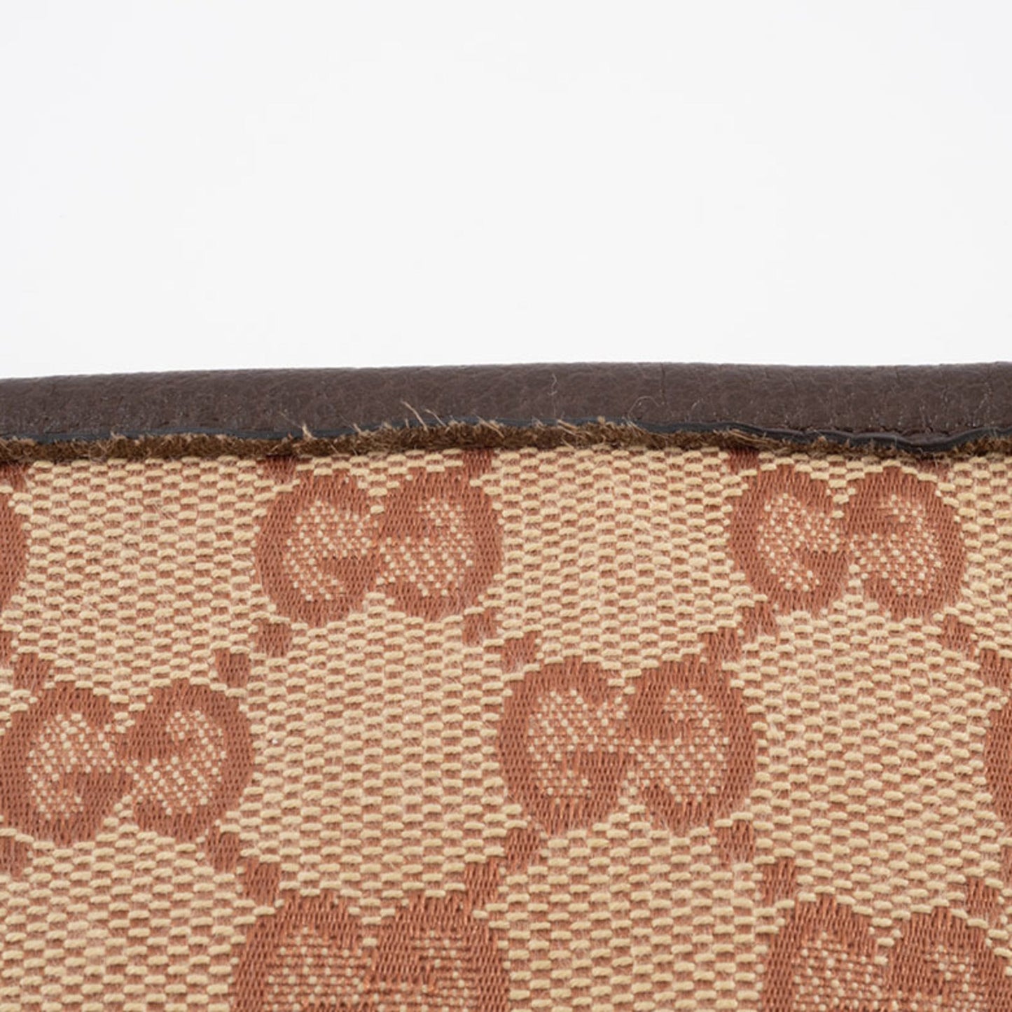 Gucci Beige Brown Gg Canvas Leather Shoulder Bag