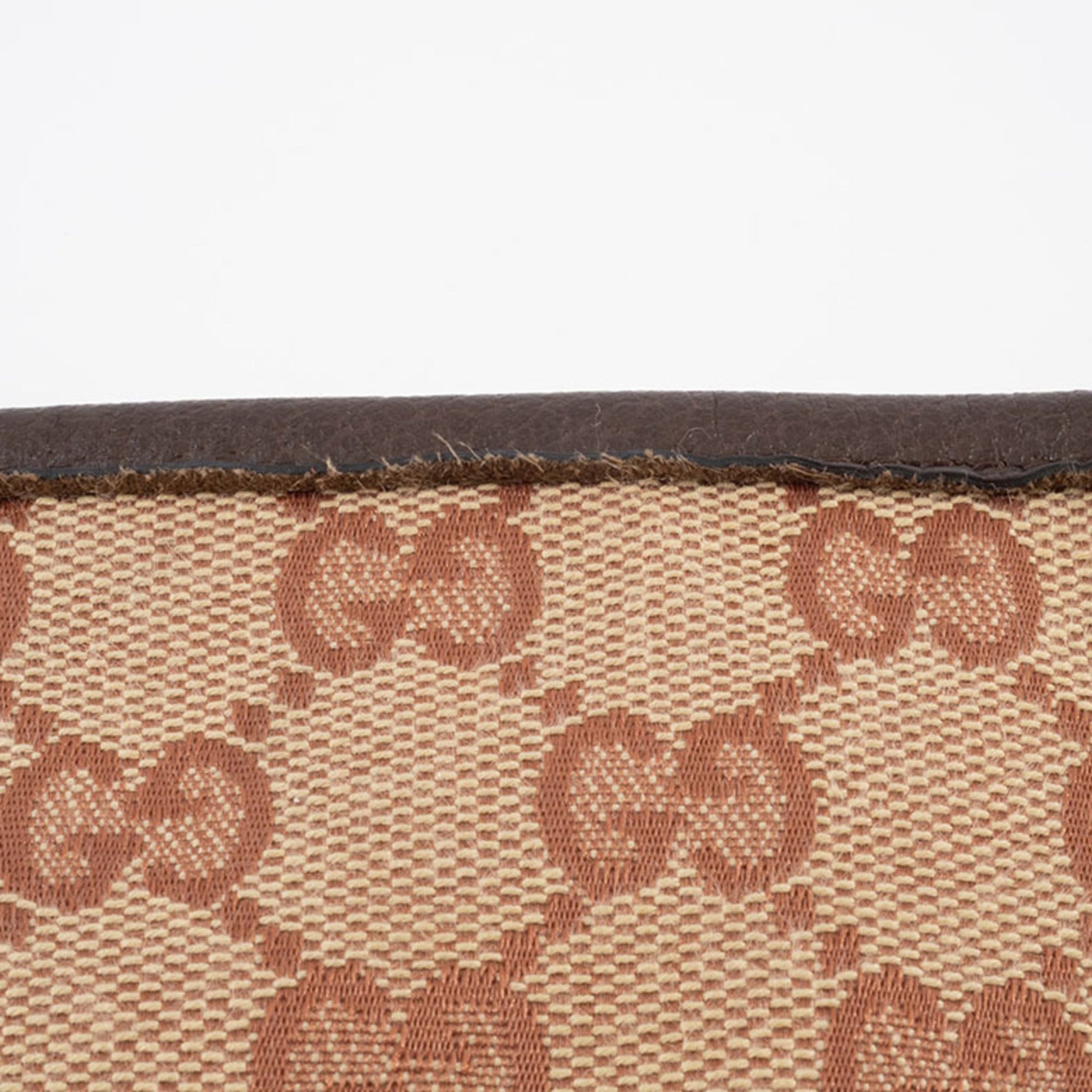 Gucci Beige Brown Gg Canvas Leather Shoulder Bag