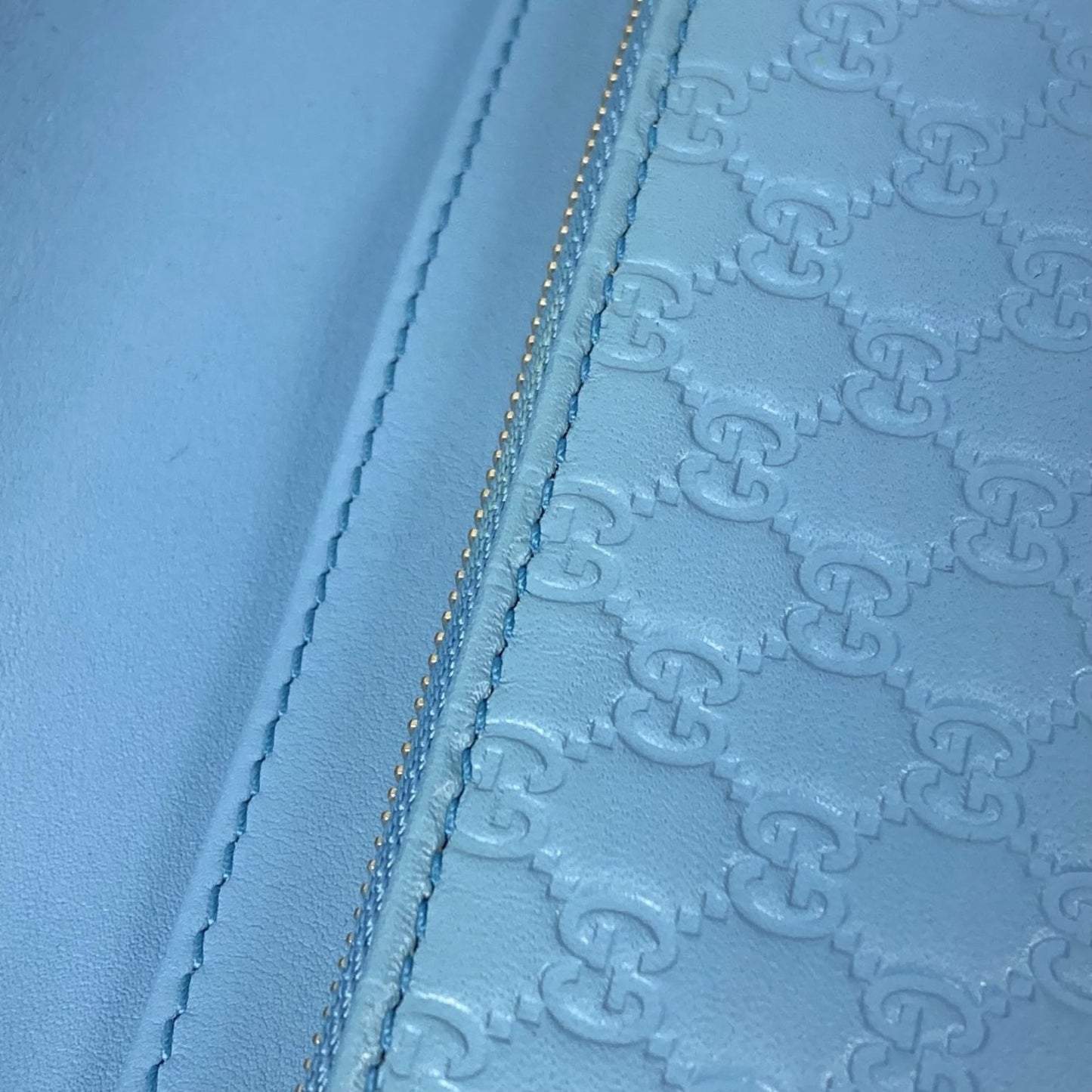 Gucci Blue Leather Shoulder Bag