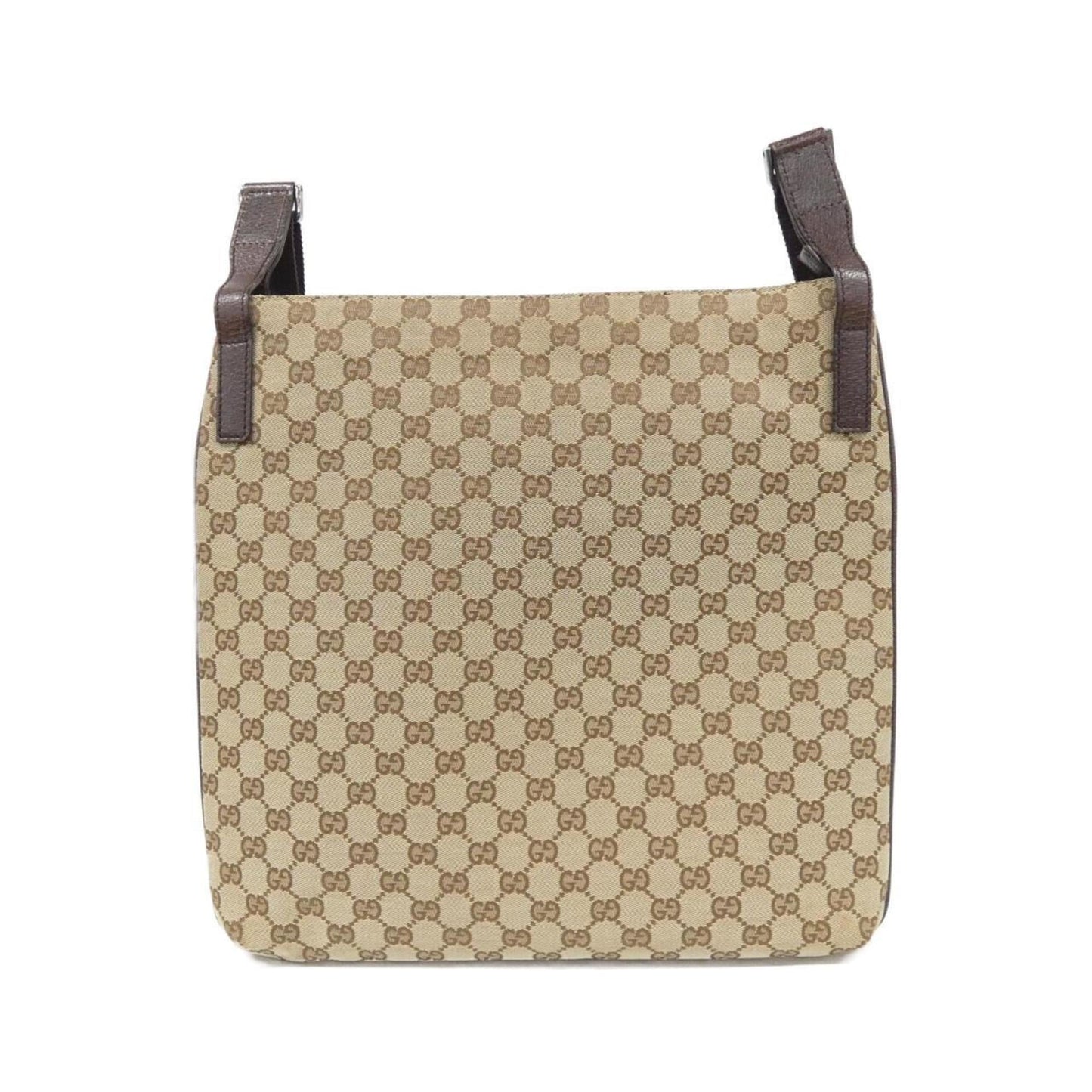 Gucci Gg Canvas Beige Dark Brown Gg Canvas Shoulder Bag