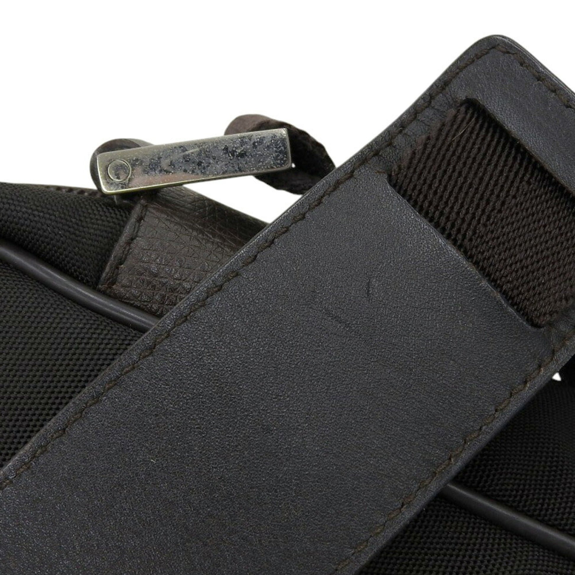 Gucci Brown Dark Brown Nylon Shoulder Bag