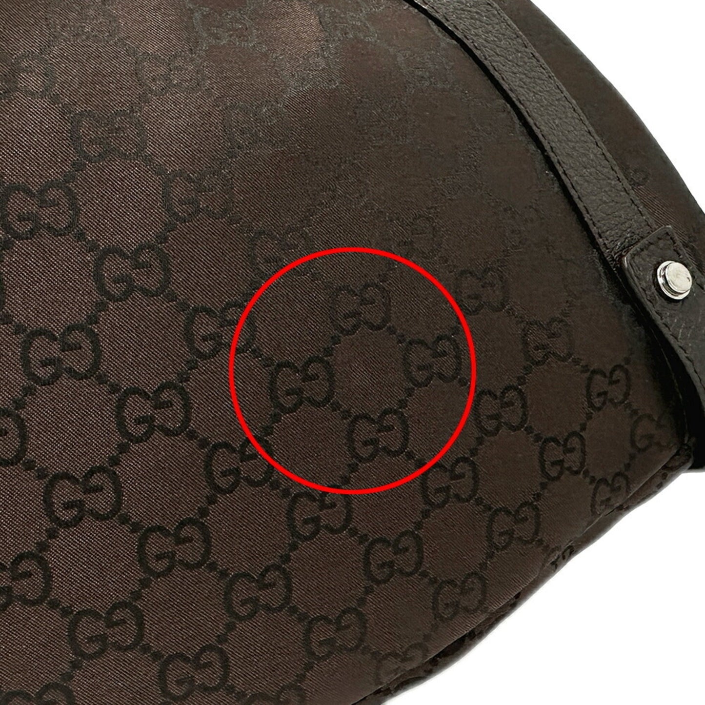 Gucci Abbey Dark Brown Nylon Shoulder Bag Tote Bag