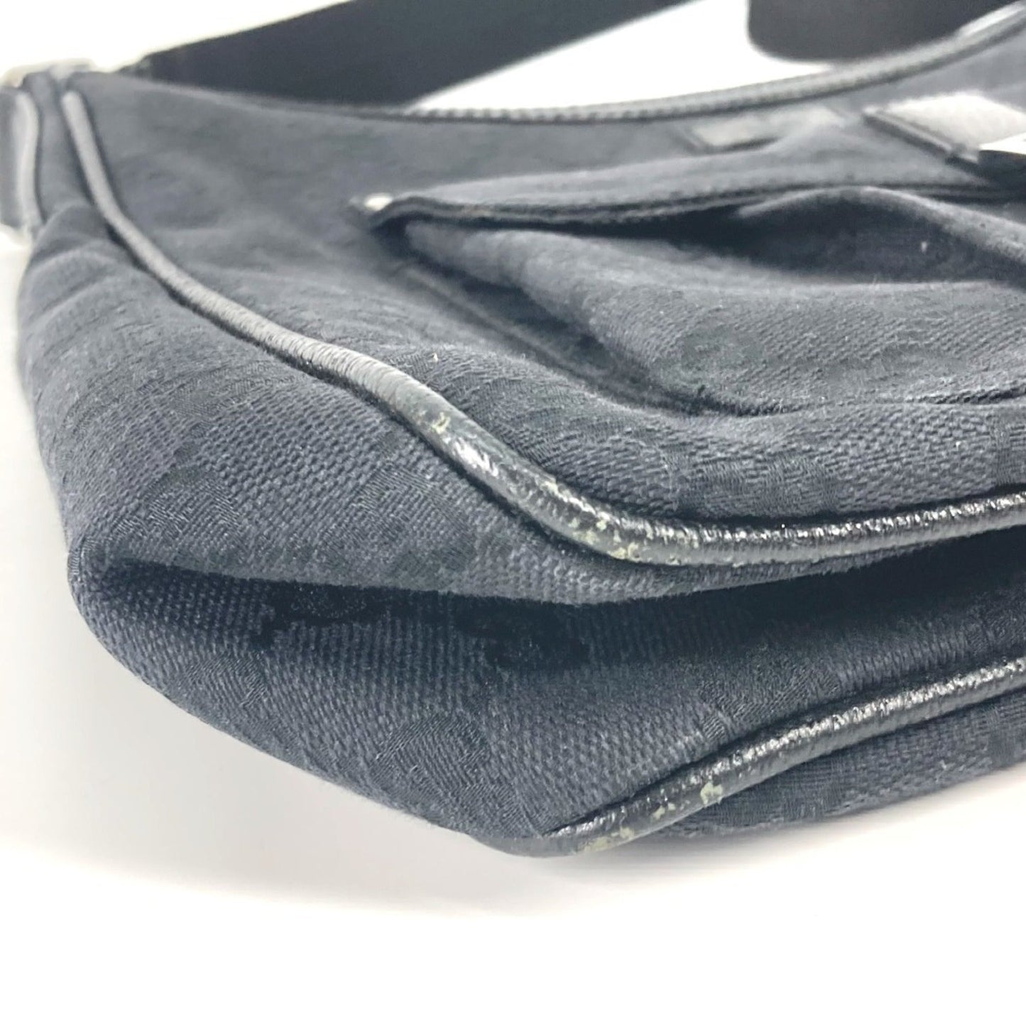 Gucci Black Gg Canvas Shoulder Bag