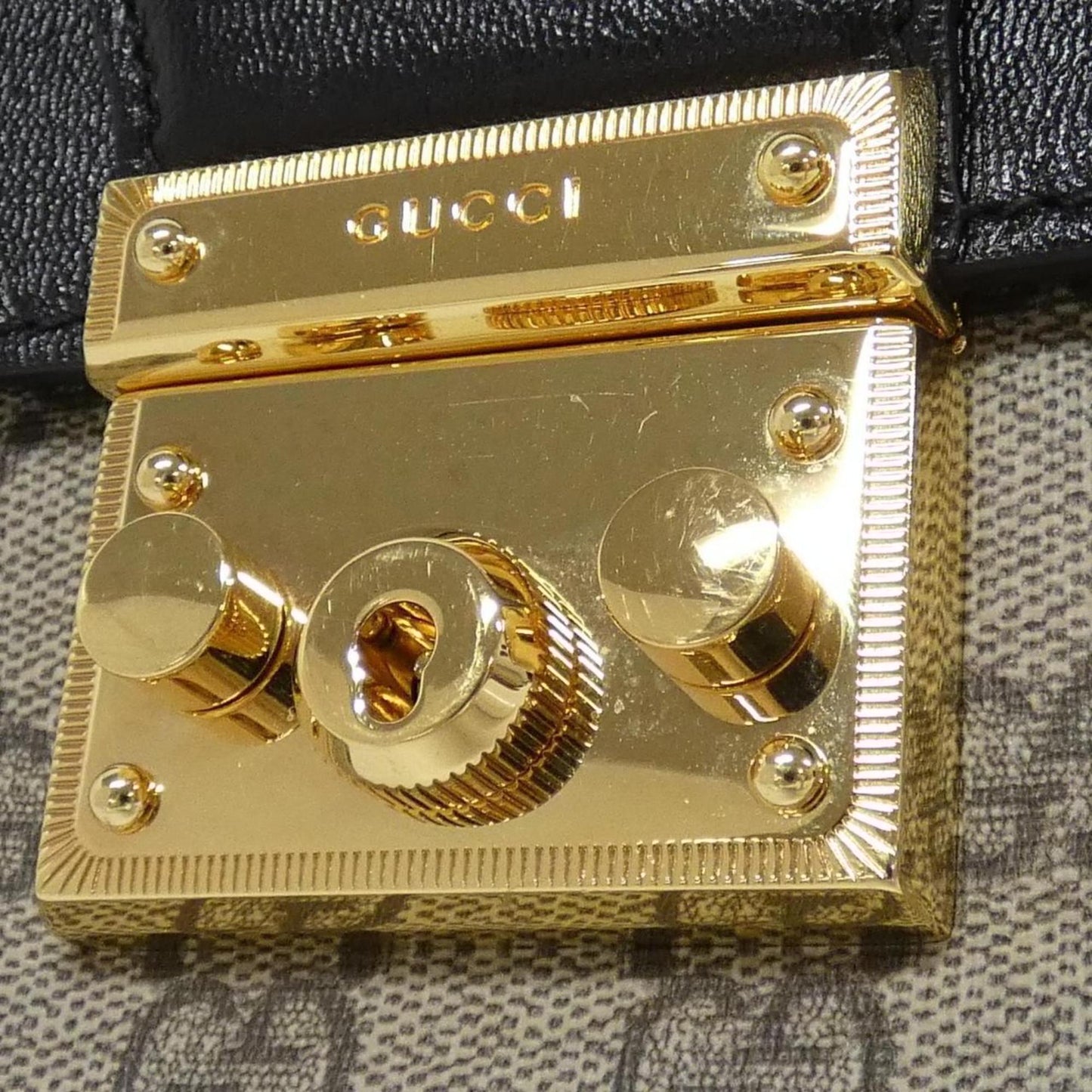 Gucci Beige Black Brown Gg Supreme Shoulder Bag