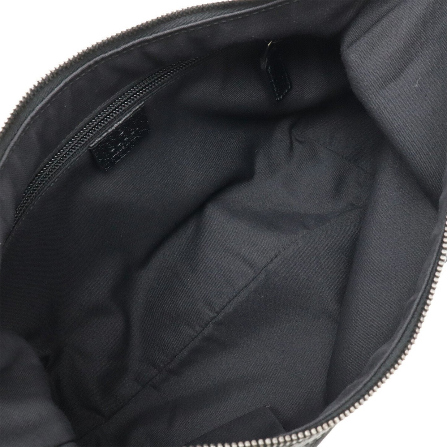Gucci Black Gg Canvas Leather Shoulder Bag