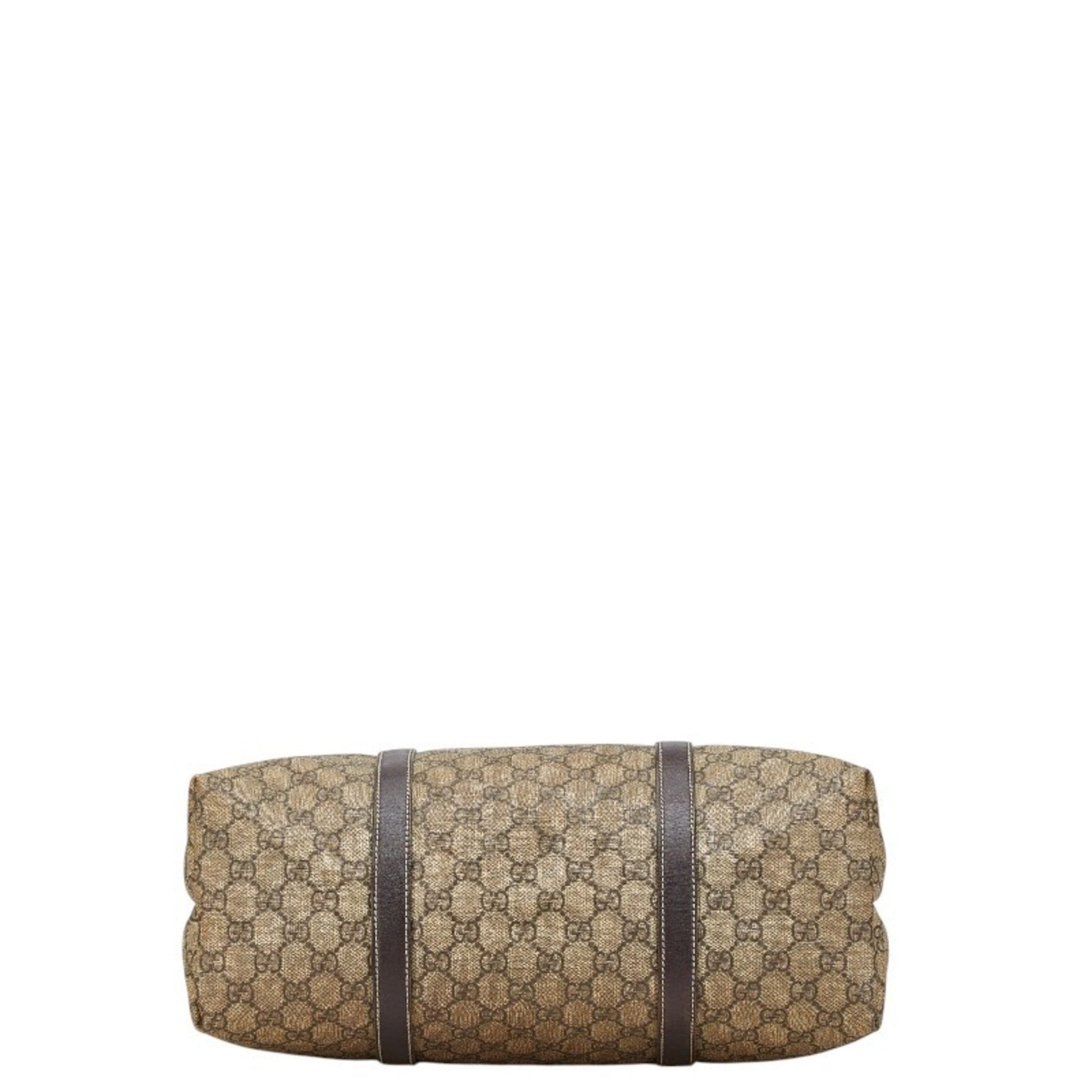 Gucci Beige Brown Pvc Leather Shoulder Bag Tote Bag