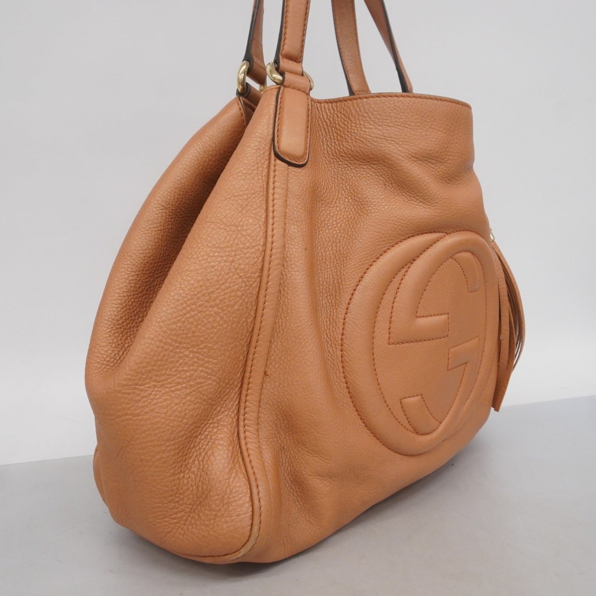 Gucci Orange Leather Tote Bag
