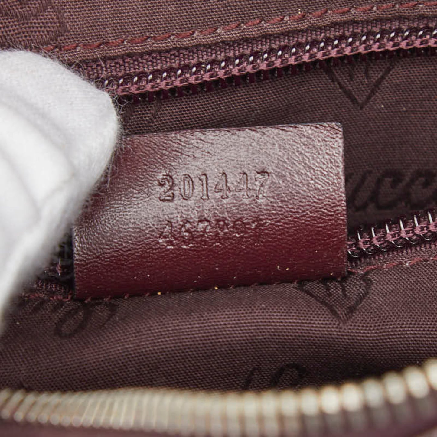Gucci Purple Gg Imprimé Leather Shoulder Bag