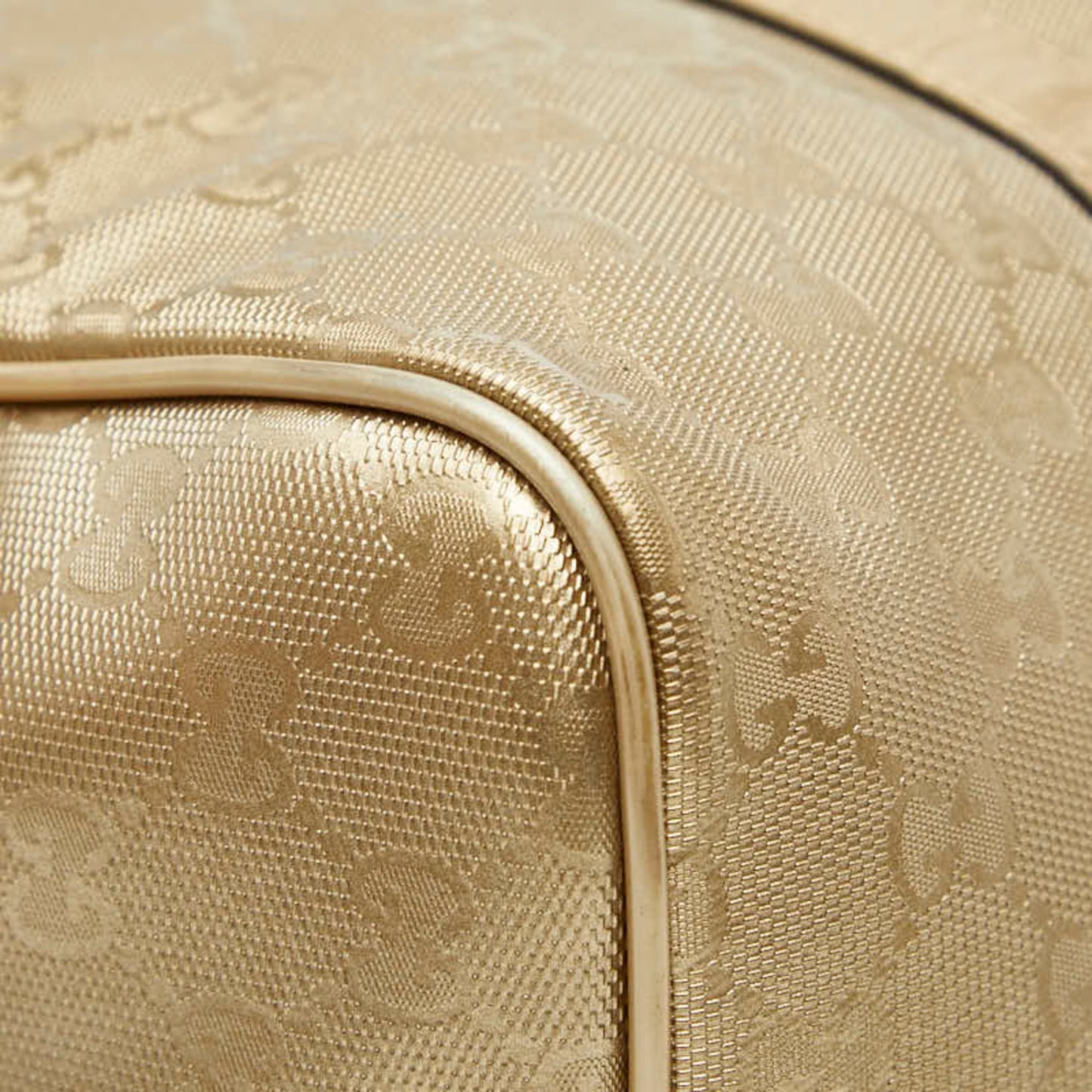 Gucci Gold Pvc Leather Handbag