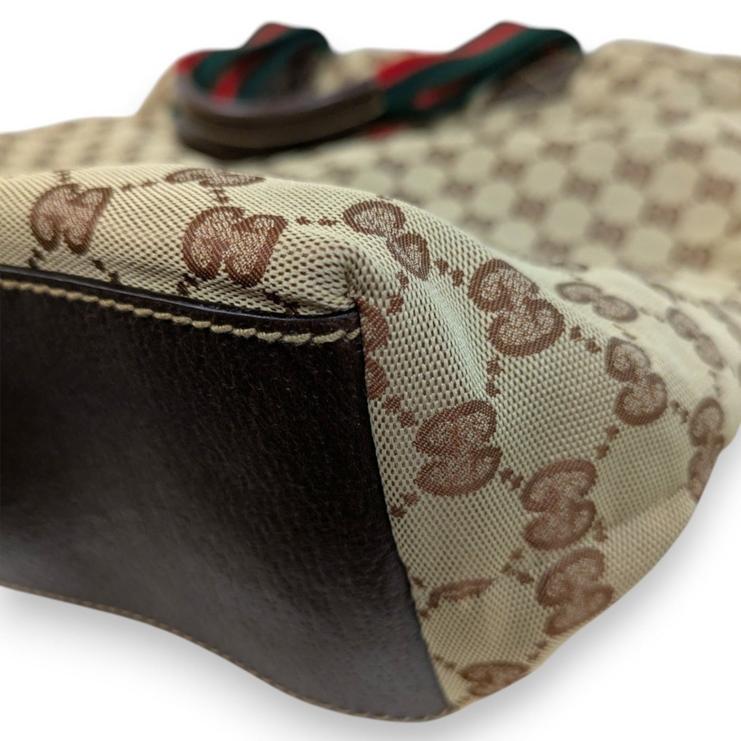 Gucci Sherry Line Beige Nylon Tote Bag