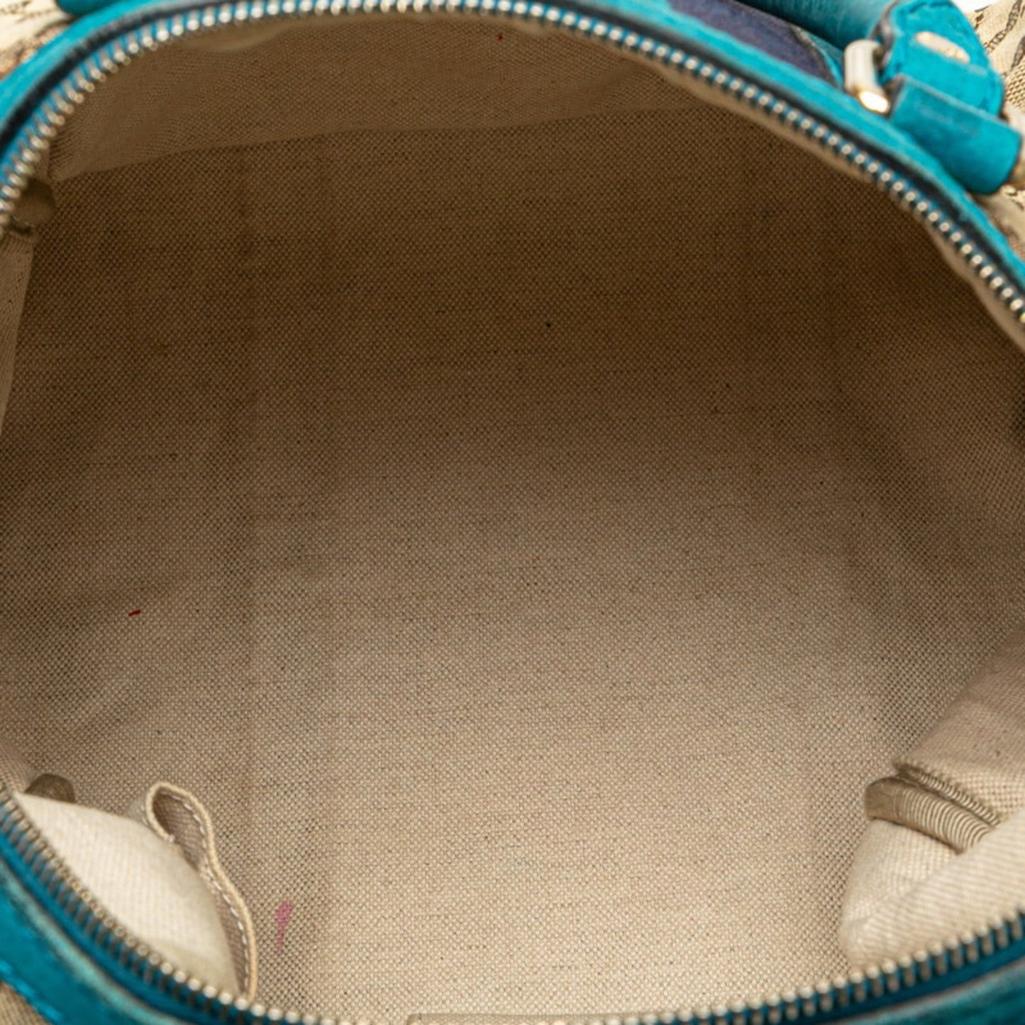 Gucci Beige Blue Gg Canvas Leather Handbag Shoulder Bag