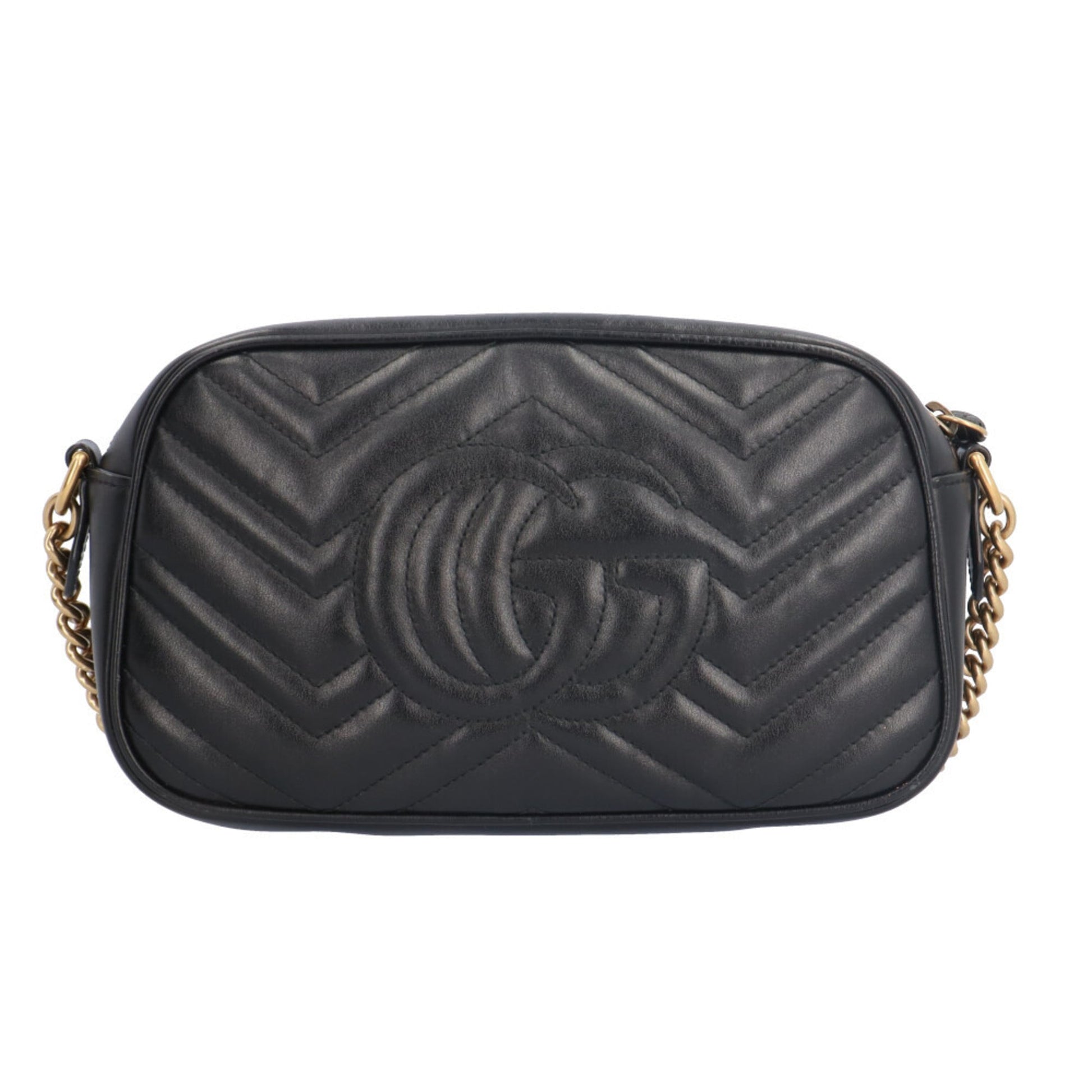Gucci Gg Marmont Black Leather Shoulder Bag