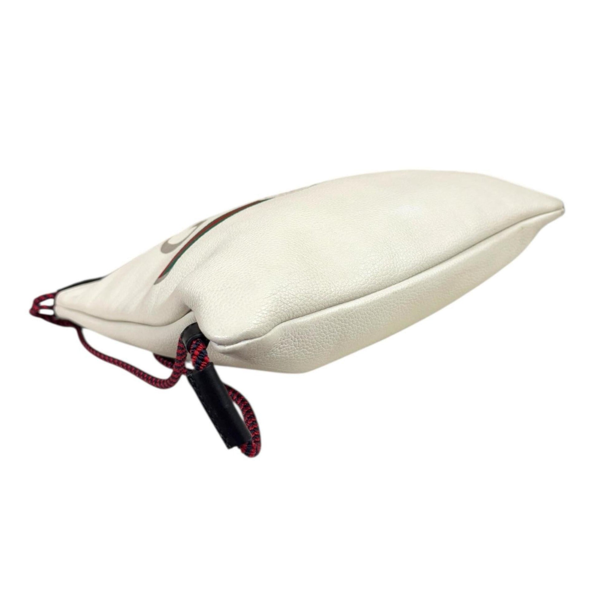 Gucci White Leather Backpack Basket