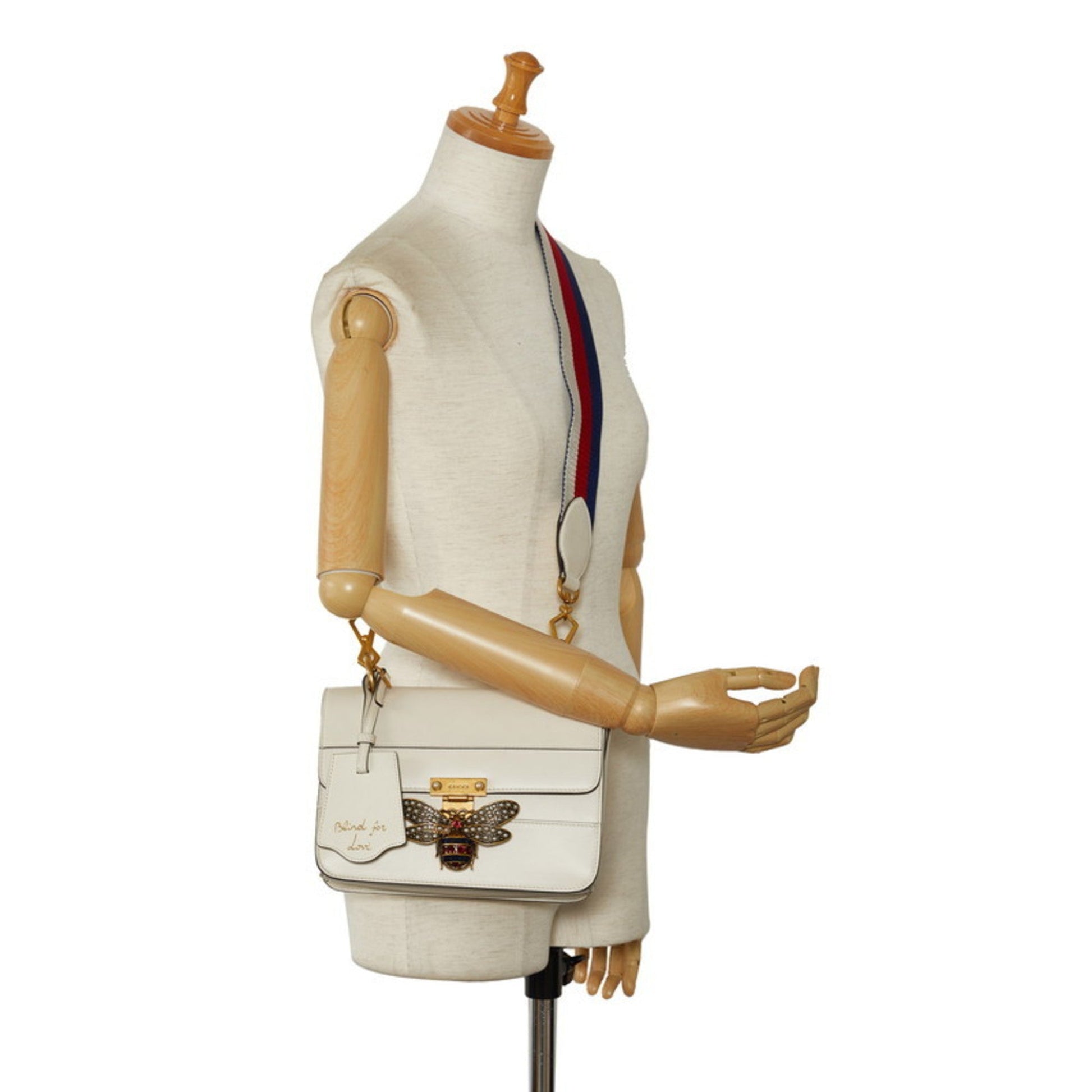 Gucci White Leather Shoulder Bag