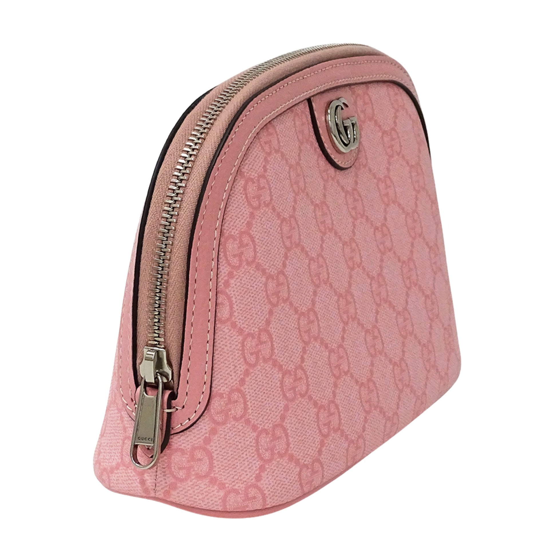 Gucci Pink Gg Supreme Pouch