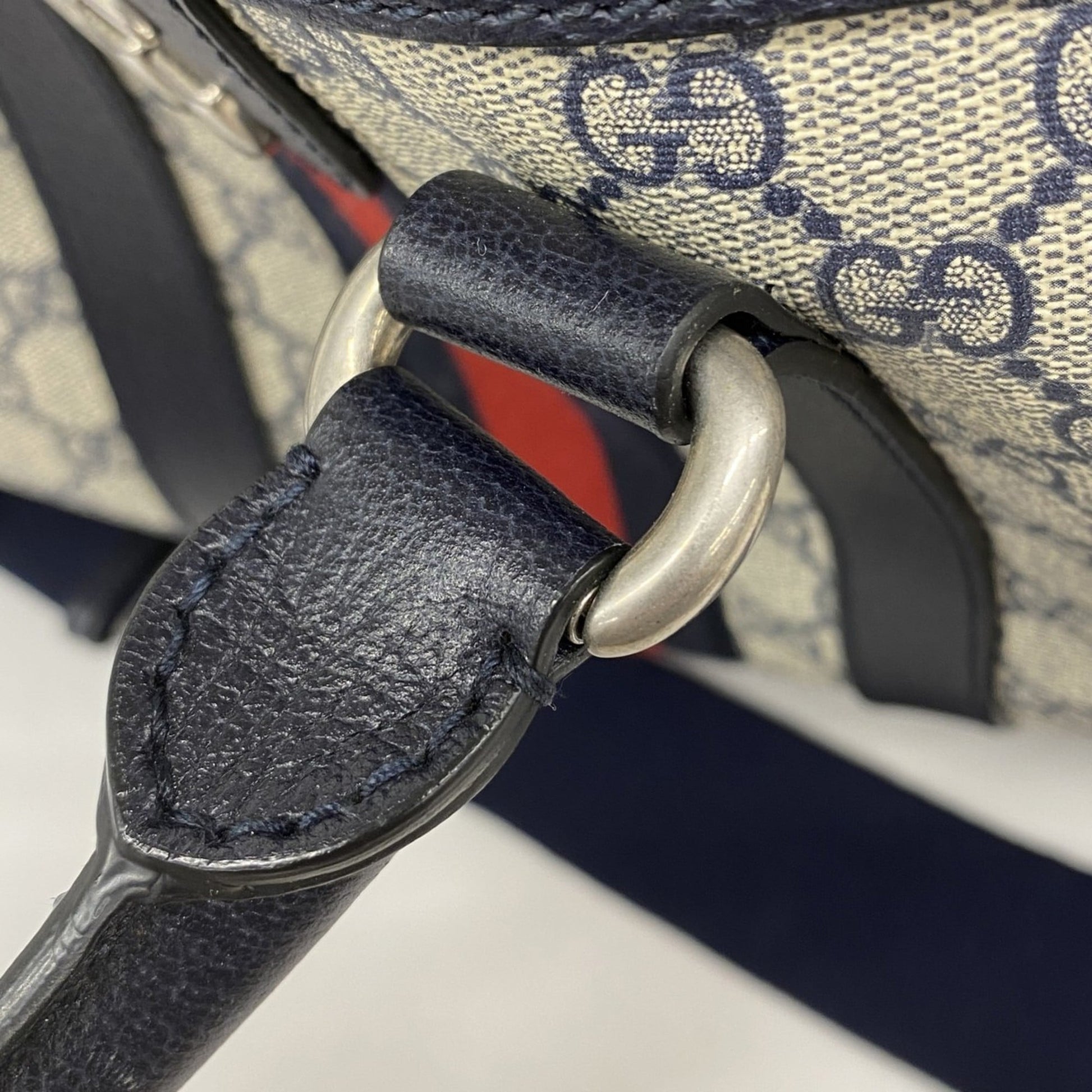Gucci Navy Pvc Boston Bag