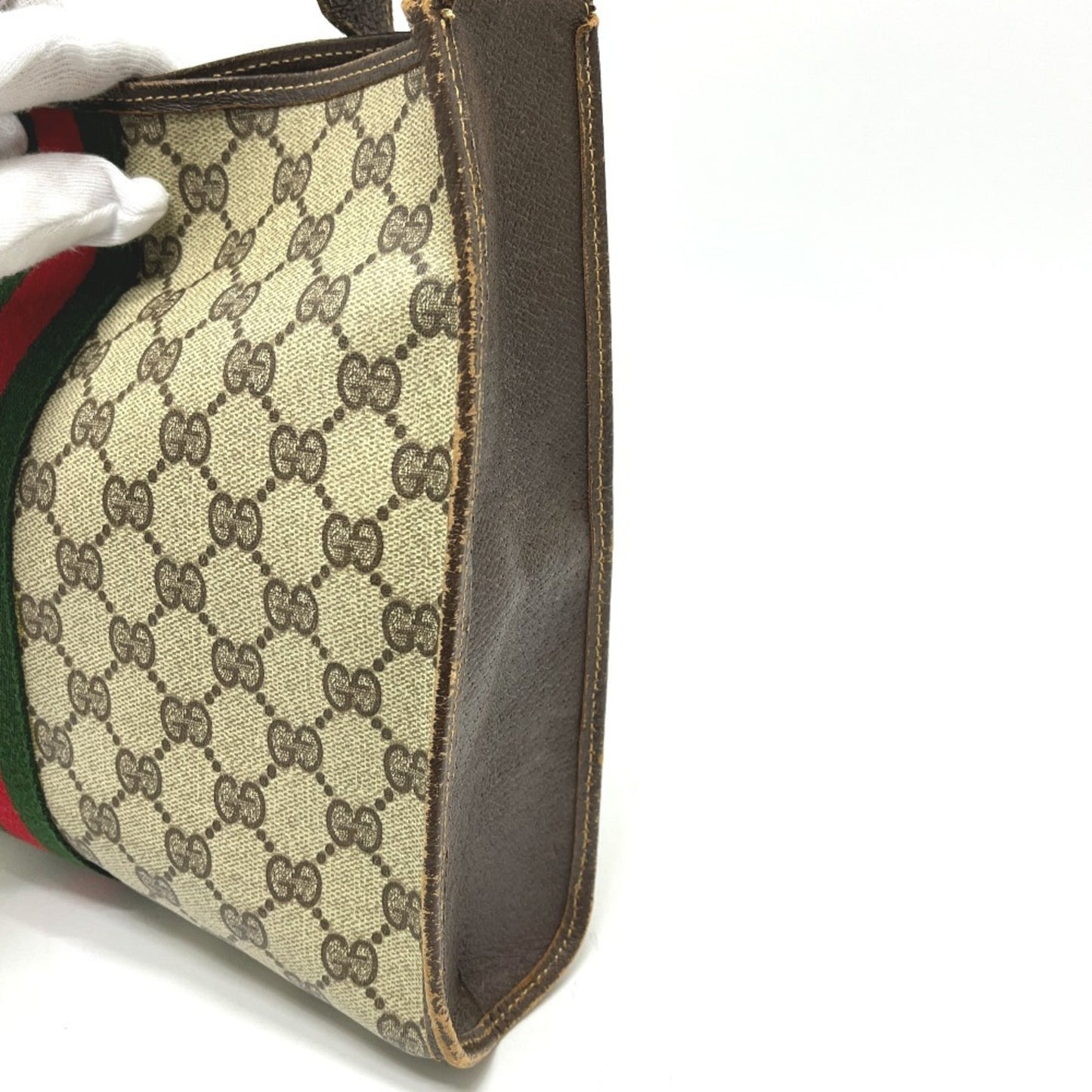 Gucci Brown Pvc Leather Shoulder Bag